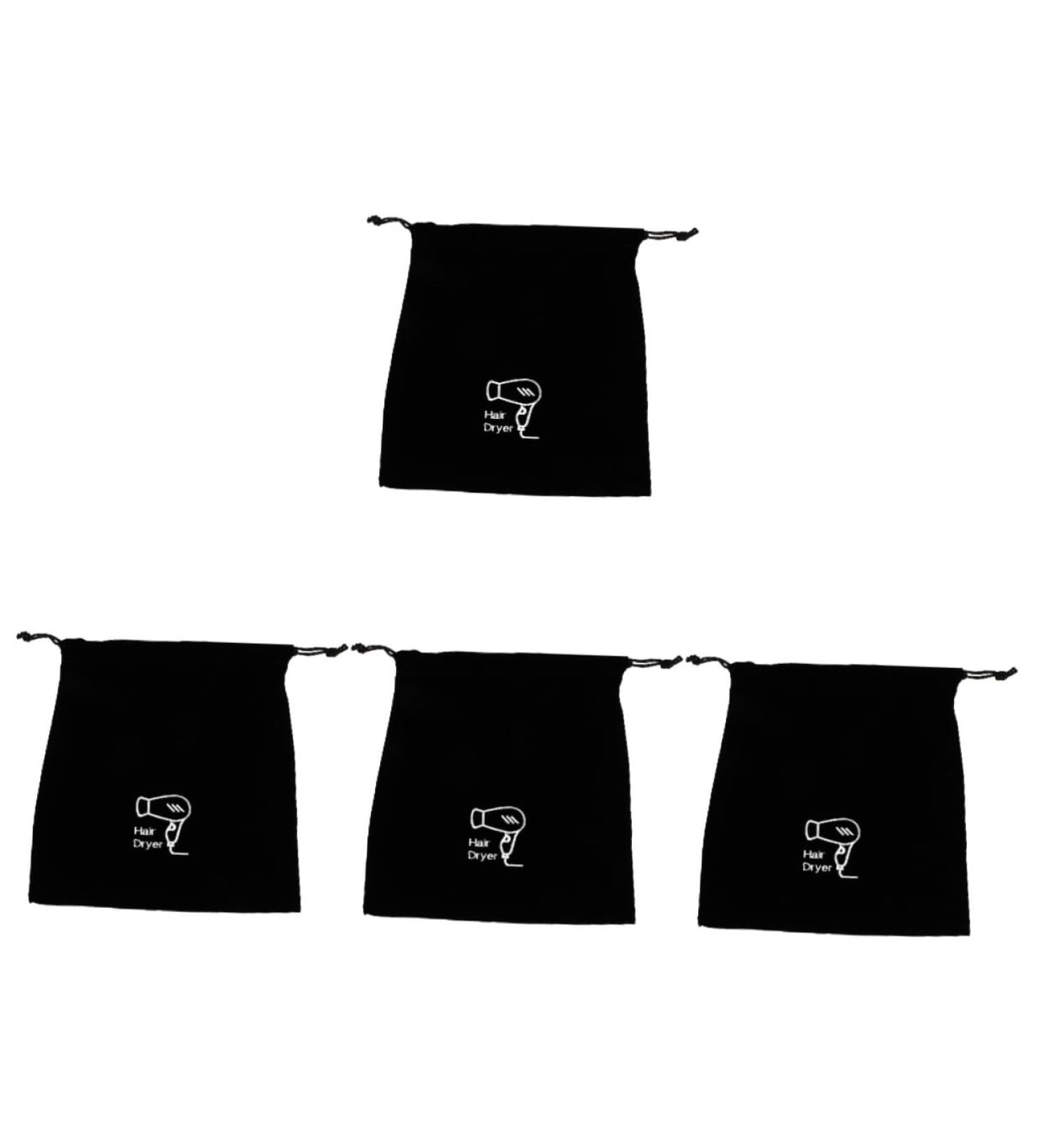 HAPINARY 4 Pcs Hair Dryer Storage Bag Hair Dryer Travel Case Hotel Hair Dryer Hair Tools Bag Black Flannel - Buy Online on GoSupps.com
