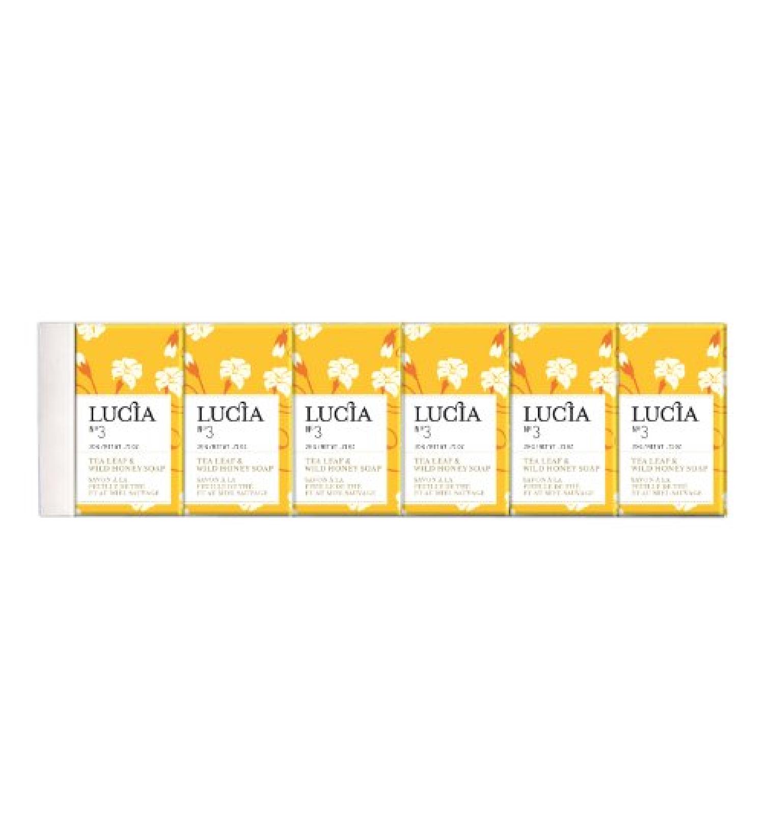 Lucia Guest Soap Set Tea Leaf and Wild Honey (Pack of 6)