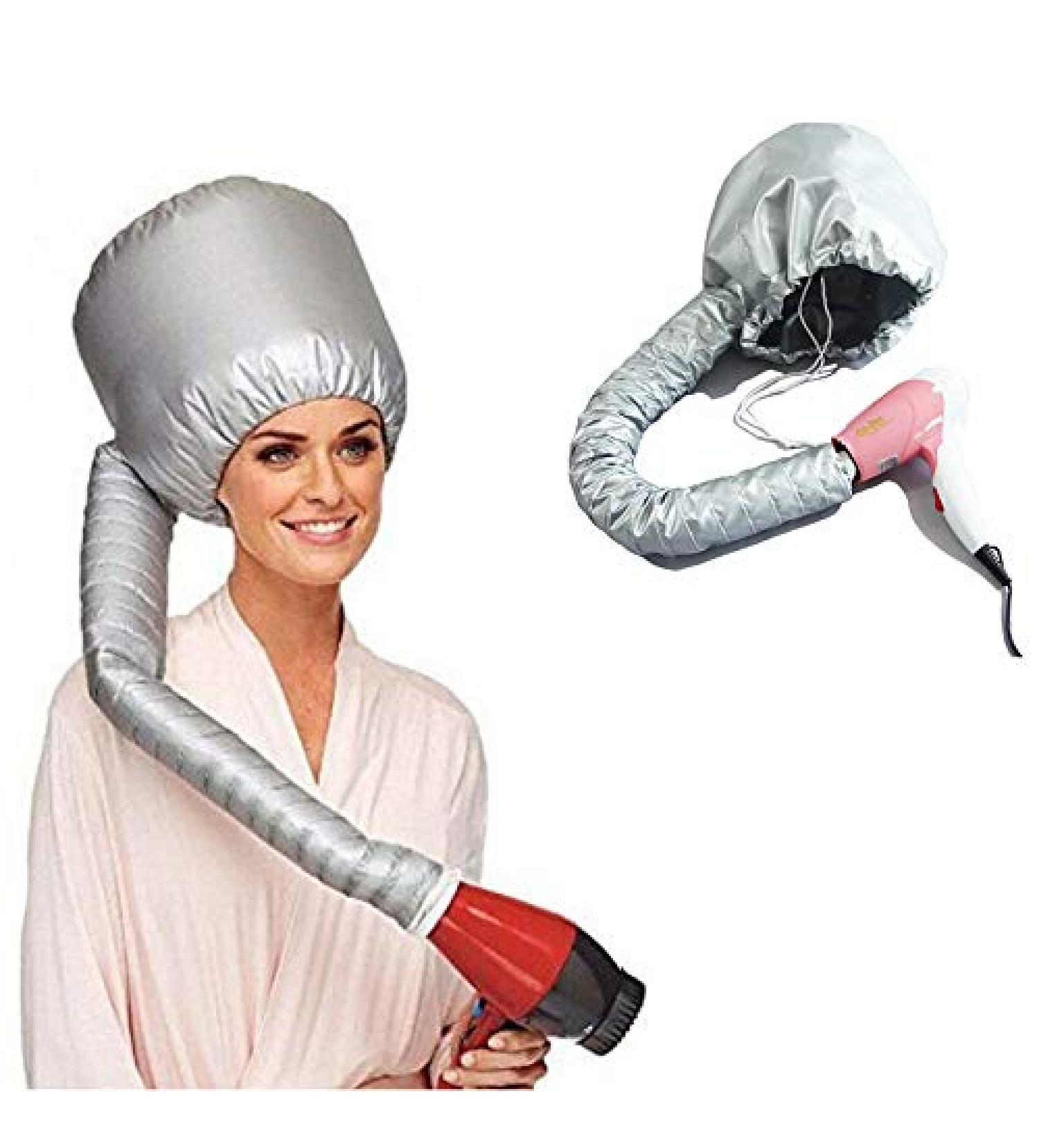 JORCEDI Portable Soft Bonnet Hair Blow Dryer Attachment - Adjustable & Large Drying Bonnet for Natural Curly Hair Care, Speeds Up Drying Time - Buy Online on GoSupps.com
