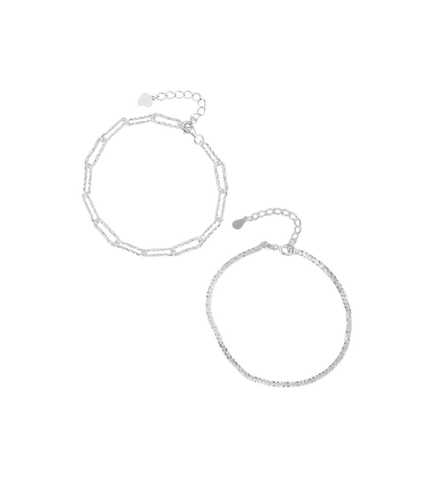 TENDYCOCO Crystal Bracelet 2pcs Silver Bracelet Statement Braided Bracelets Durable Hand Jewelry Woven Bracelets Jewelry Bracelets for Women Bracelet for Women Shiny Bracelet Miss Wristband - Buy Online on GoSupps.com