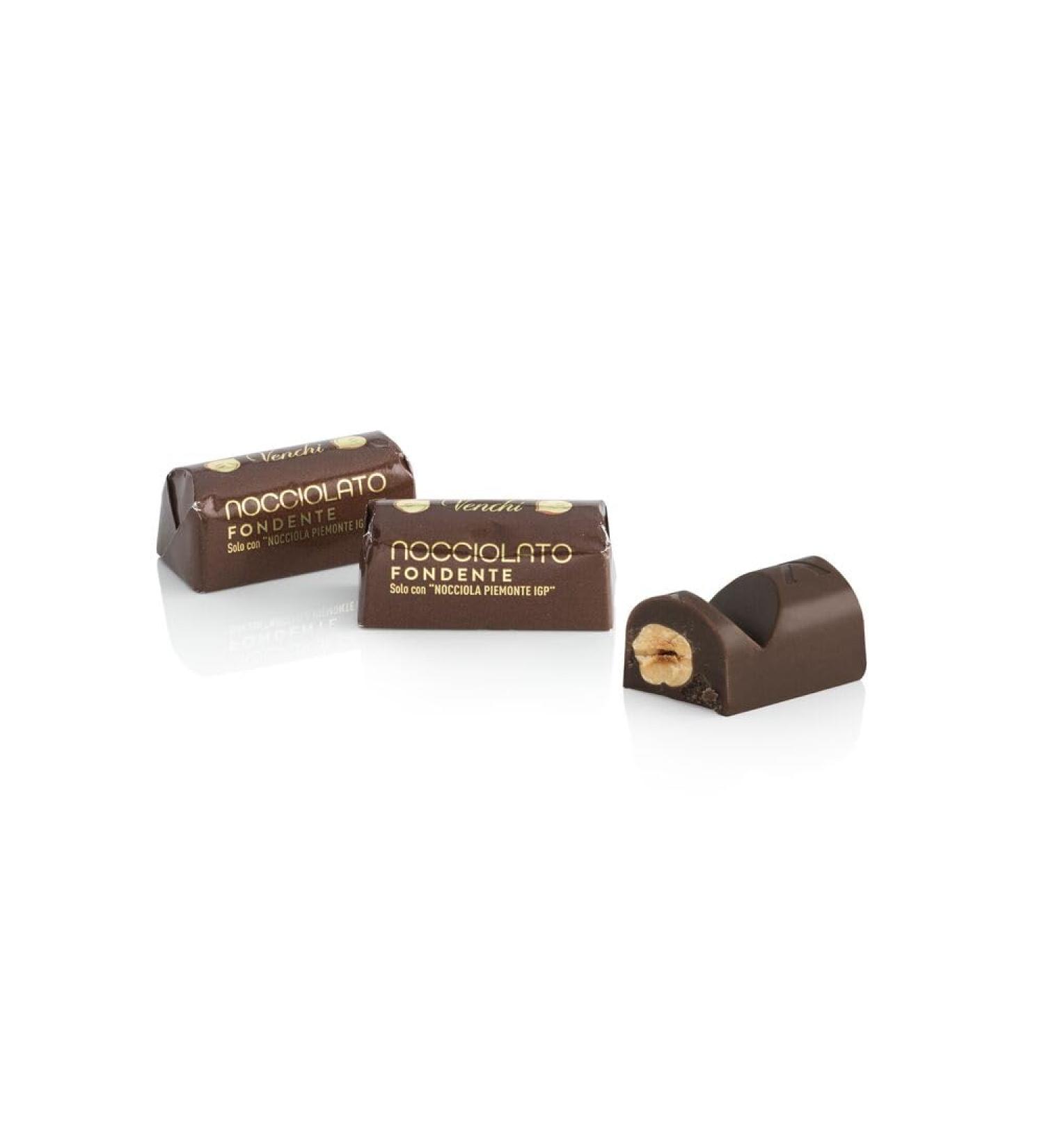 Venchi - Mini Lingot Noisette Noir - Chocolat avec Noisettes enti res du Pi mont IGP 1 kg - Sans Gluten - V g talien Chocolat 1000 g (Lot de 1) - Buy Online on GoSupps.com