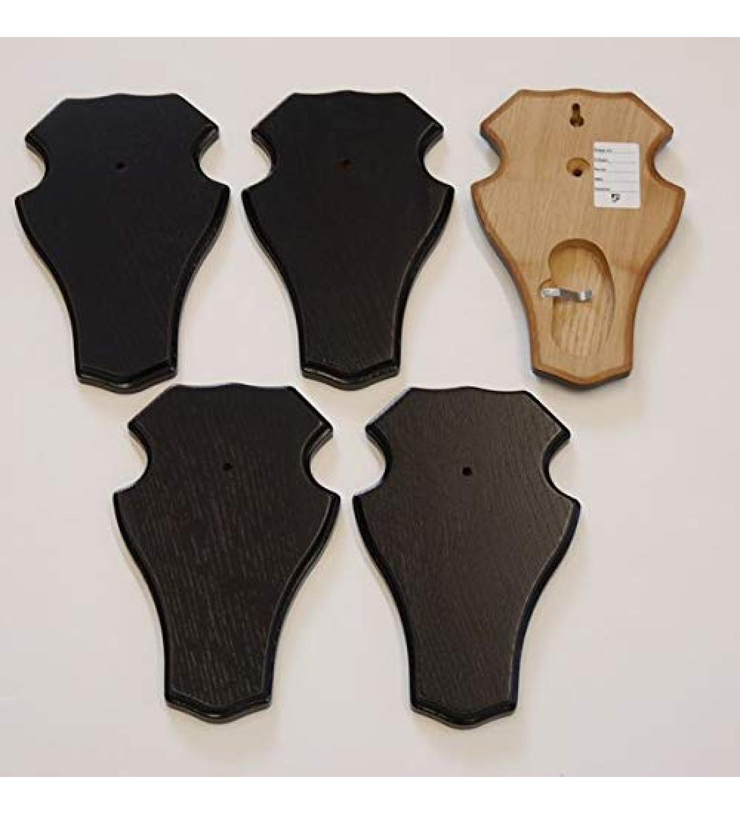 5-Piece REH Buck Sign Trophy Set with Pine Compartment | Dark Oak | 21x13 cm - Perfect for International Shipping - Buy Online on GoSupps.com