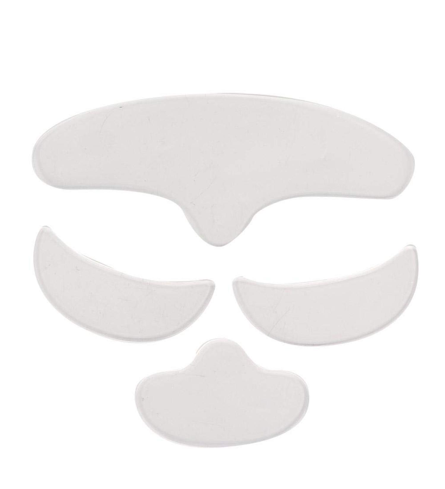 Sonew 4Pcs Silicone Anti-Wrinkle Pads - Reusable Forehead Eye & Chin Skin Care Lifting & Firming Treatment - Buy Online on GoSupps.com
