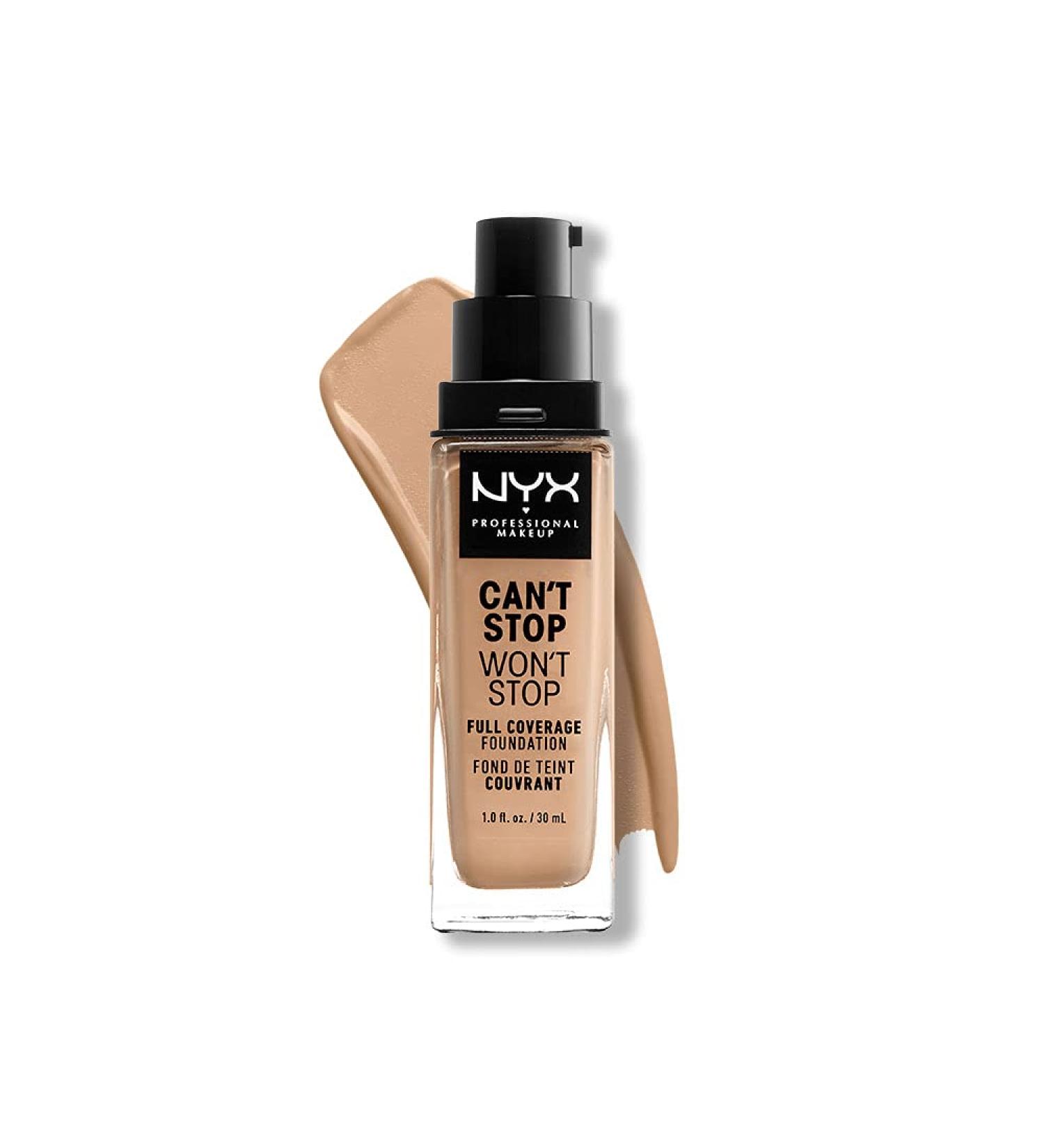 Nyx Can't Stop Won't Stop Full Coverage Foundation - Long-lasting Waterproof Vegan Matte - Soft Beige 07.5 (30ml) - International Shipping Available - Buy Online on GoSupps.com