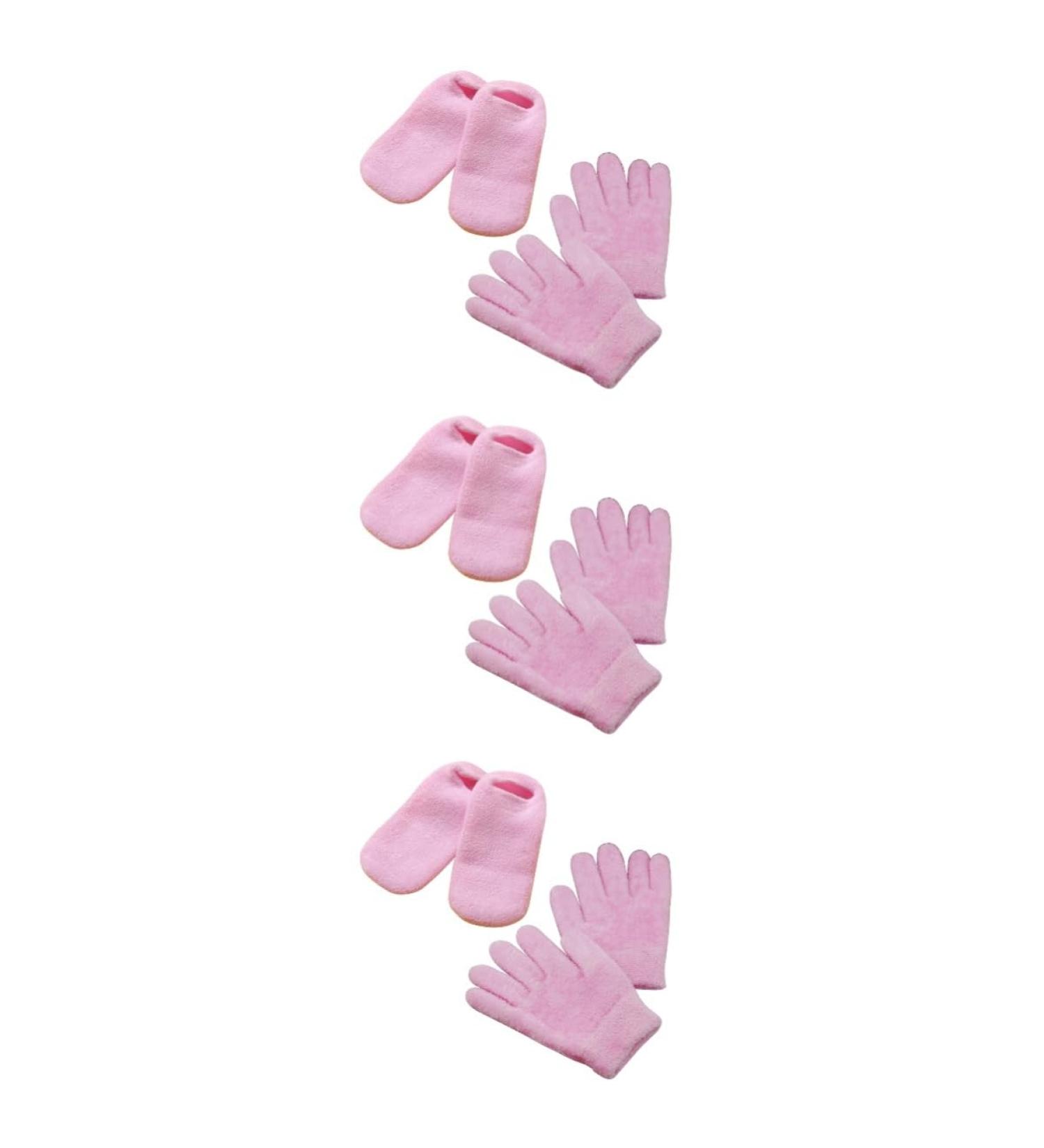 FRCOLOR 6 Pairs of Gloves Paraffin Moisturising Mittens Gel Spa Socks Skin Softening Socks Cracked Foot Socks Moisturising Socks Bracelet Whitening - Buy Online on GoSupps.com
