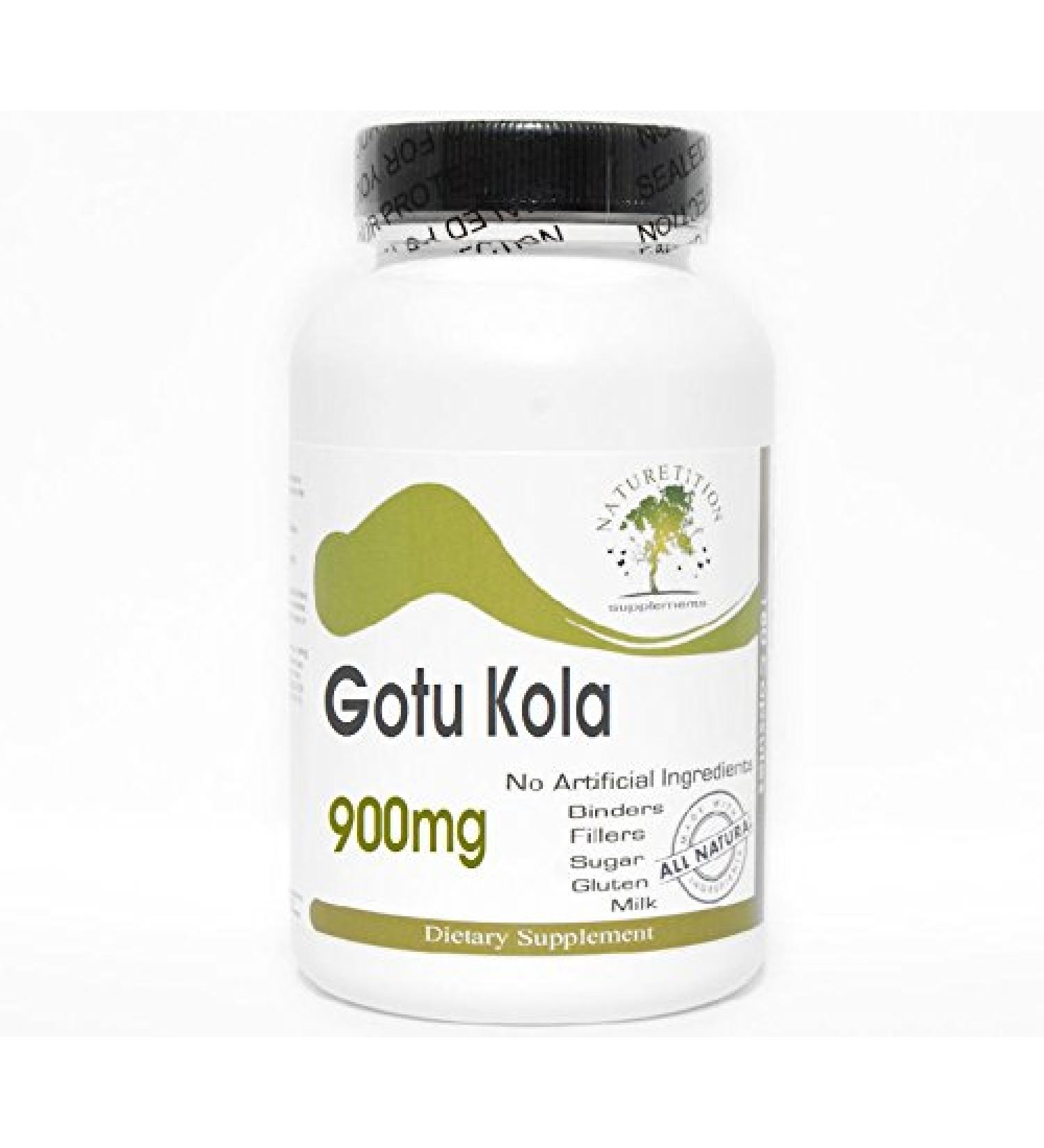 Gotu Kola 900mg 200 Capsules - No Additives Naturetition Supplements