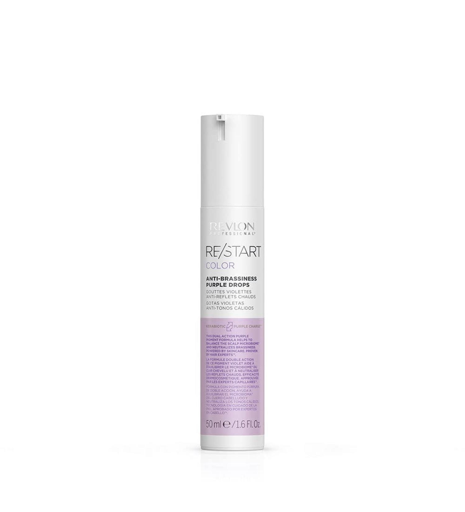 RE/Start Color Anti-Brassiness Purple Drops - 50ml | Neutralize Yellow & Orange Tones in Blonde Hair | Best Anti-Yellow Beauty Drops - Buy Online on GoSupps.com