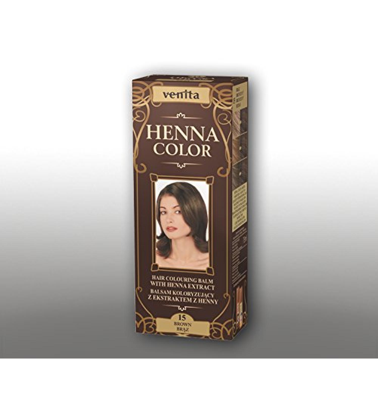 Henna Color 15 Brown Hair Balm Hair Color Color Effect Natural Hair Dye Henne Eco Brown 75 g (1 Pack)