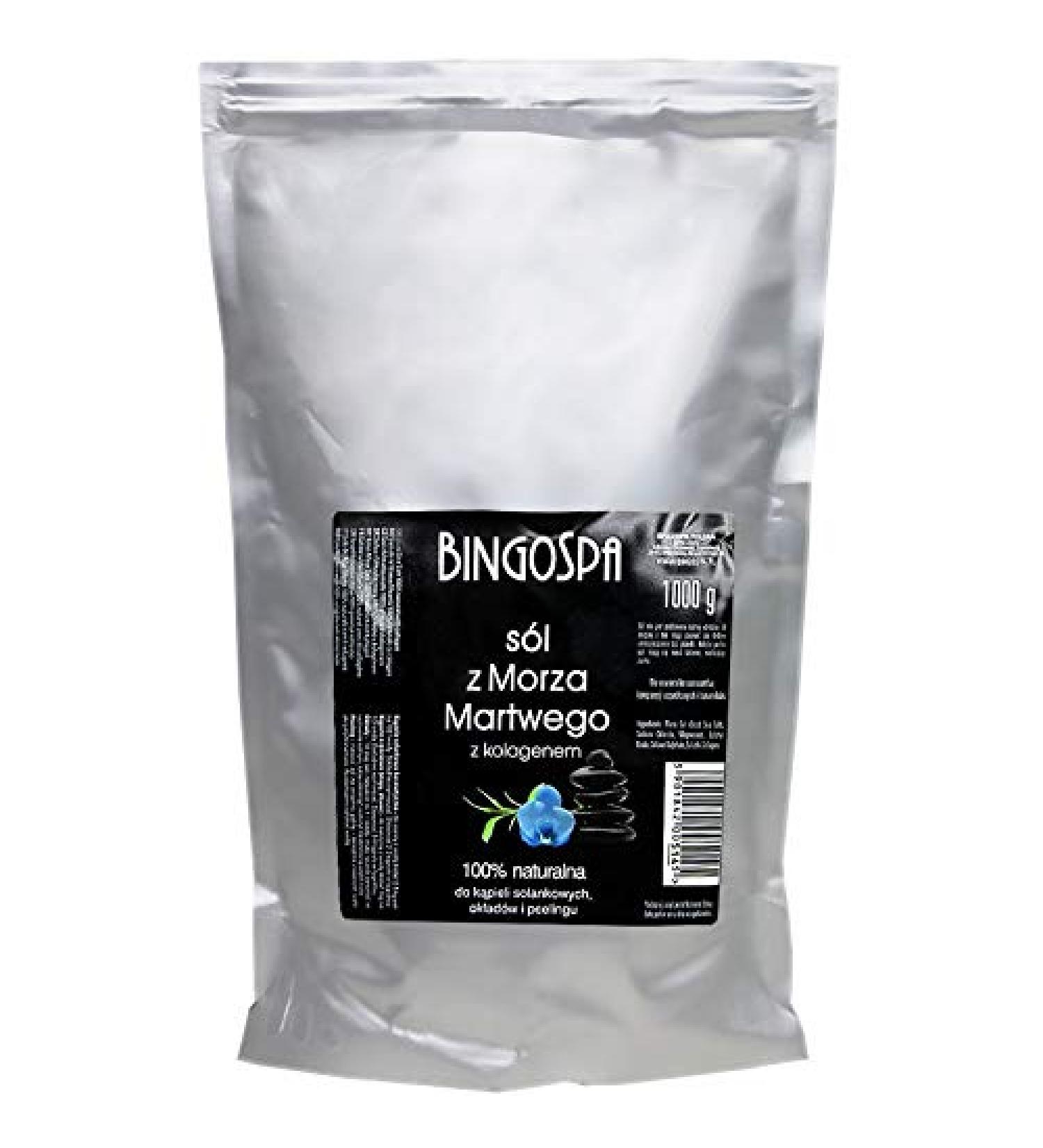 Buy Anti-Aging Dead Sea Swimming Salt with Collagen - 1000g for Skin Issues Psoriasis Acne & Muscle Pain | BingoSpa - Buy Online on GoSupps.com