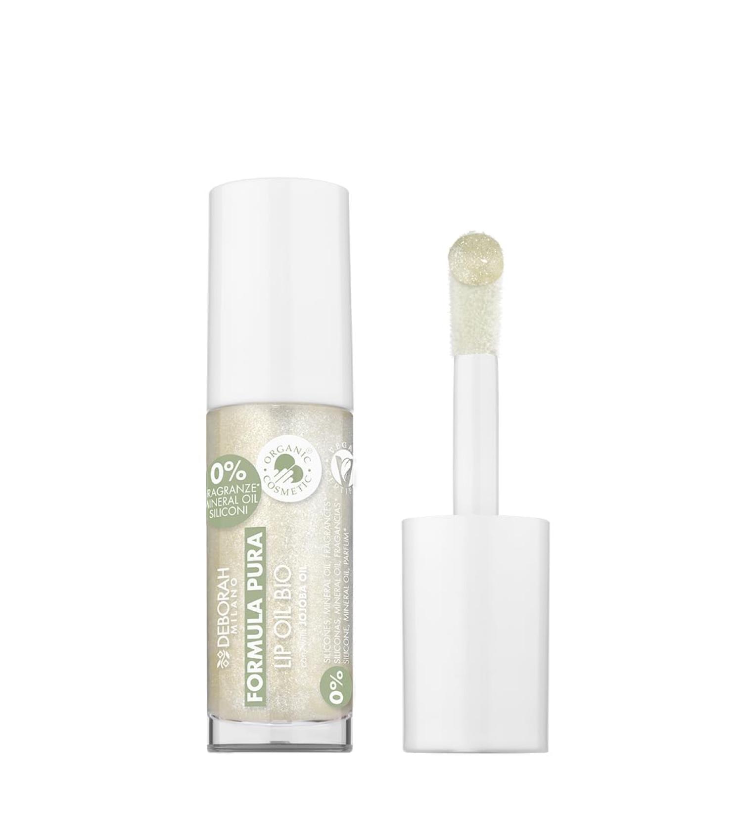  DEBORAH Deborah Milano Pure Formula Organic Lip Oil No. 01 Pearly Organic Lip Oil Moisturizes Nourishes and Protects Lips with Jojoba Oil - 7ml - Buy Online on GoSupps.com