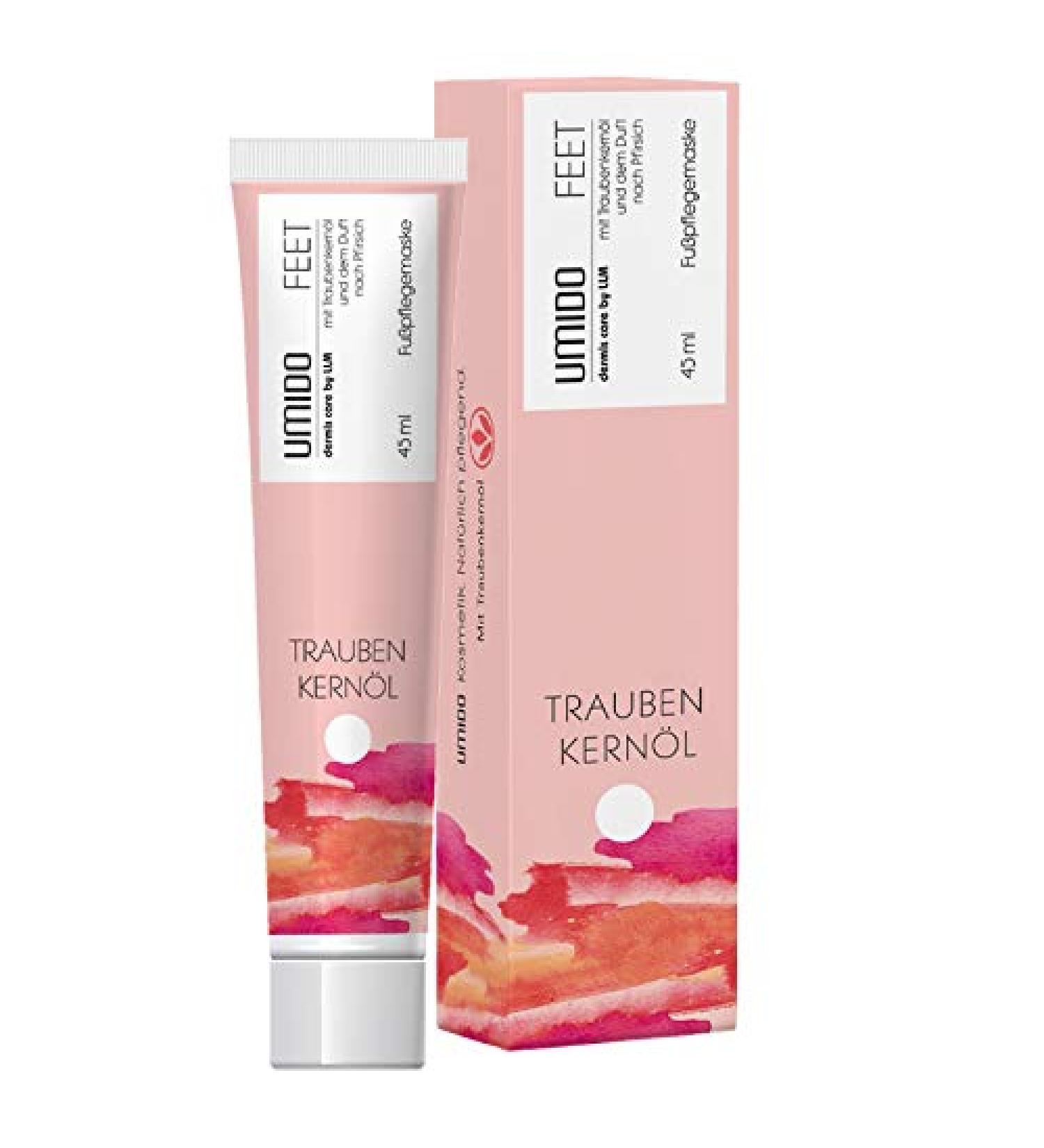 72x UMIDO foot mask 45 ml peach scent and grape seed oil | foot cream | foot lotion | care cream | foot care cream