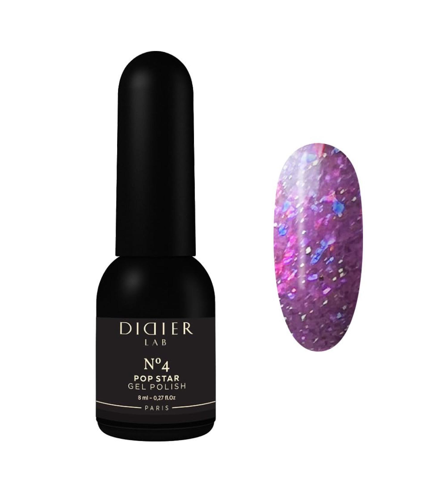 Didier Lab - Premium UV Gel Nail Polish - POP Star No4- Gel Nail Varnish - Nail Art - Long-Lasting High Gloss Wear - Gel Nail Polish - Gel Nails - Glitter Gel Nail Polish - Rich Pigment - 8ml - Buy Online on GoSupps.com