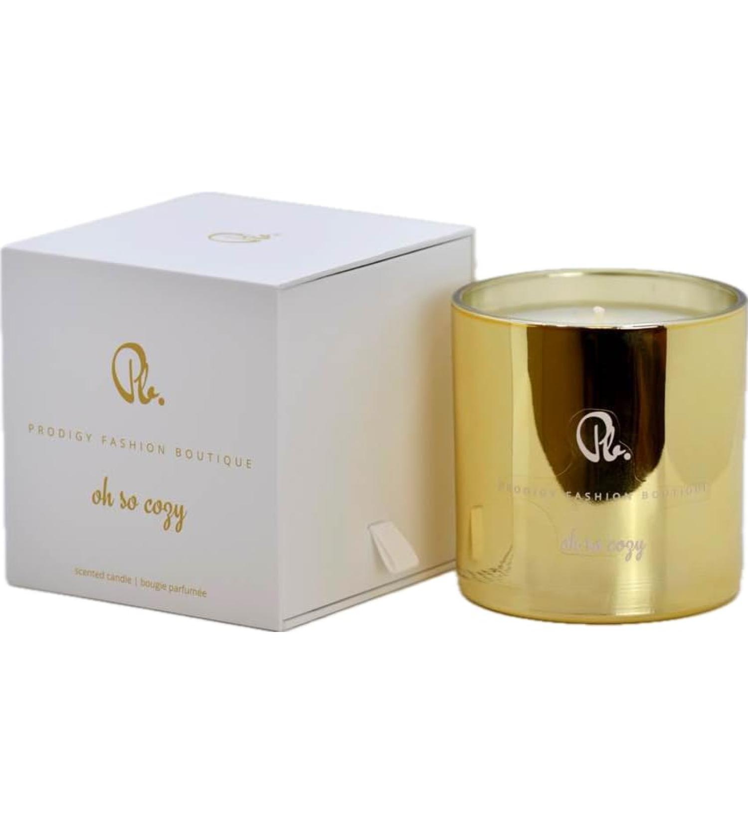 Buy Oh So Cozy Gold Luxe Scented Candle - Handmade Natural Soy Wax 70 Hour Burn | Ideal Gift for Home Decor | Eco-Friendly Aromatherapy - Ship Internationally - Buy Online on GoSupps.com