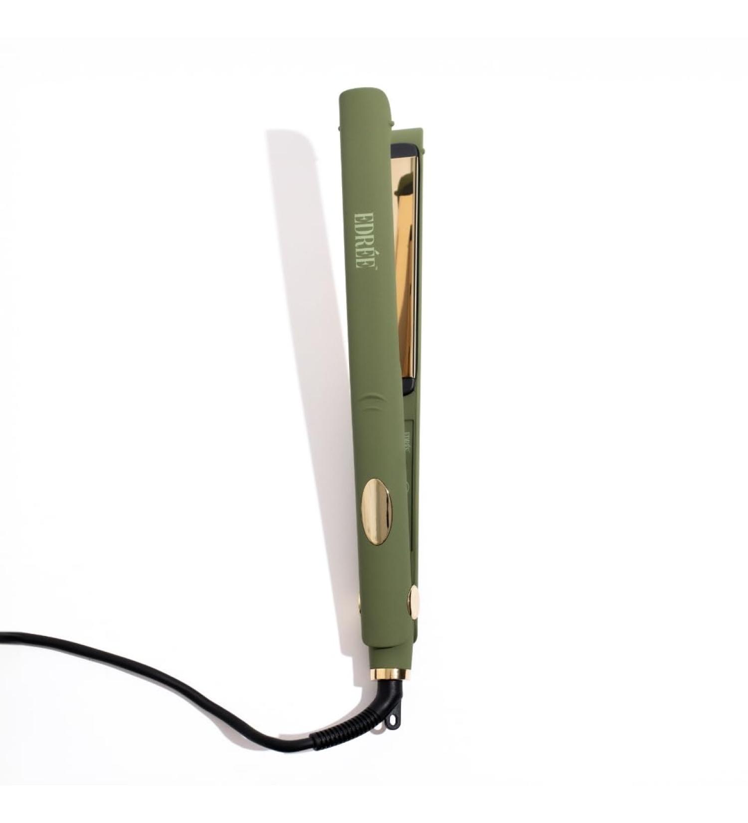 Aur lie 5 Extra Long Titanium Hair Straightener Iron - LED Display Adjustable Heat 330 F-450 F Dual Voltage & 360 Swivel Cord - Perfect for International Use (Olive - Buy Online on GoSupps.com
