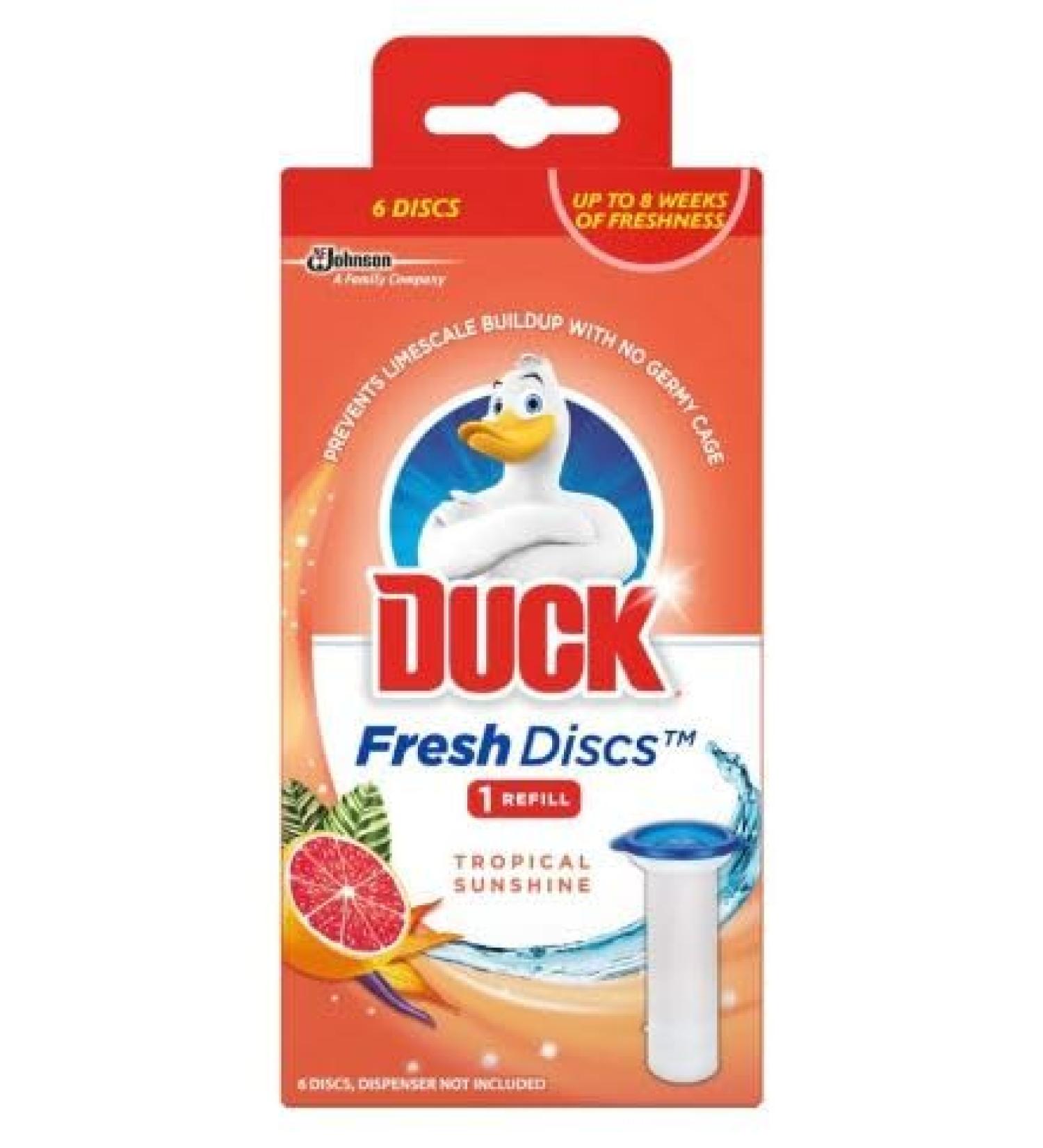 DUCK TOILET FRESH DISCS REFILLS TROPICAL CO:NL wsl