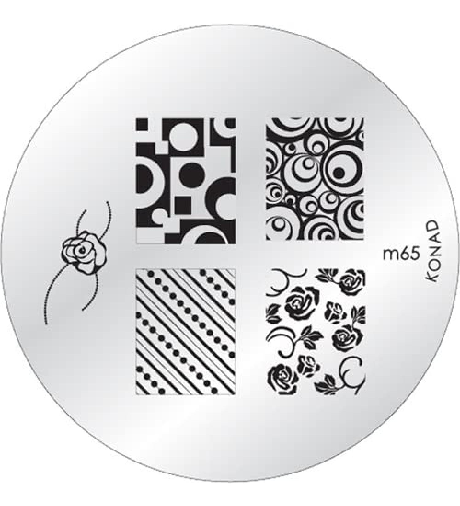Konad stencil stamping stamping stencil M65