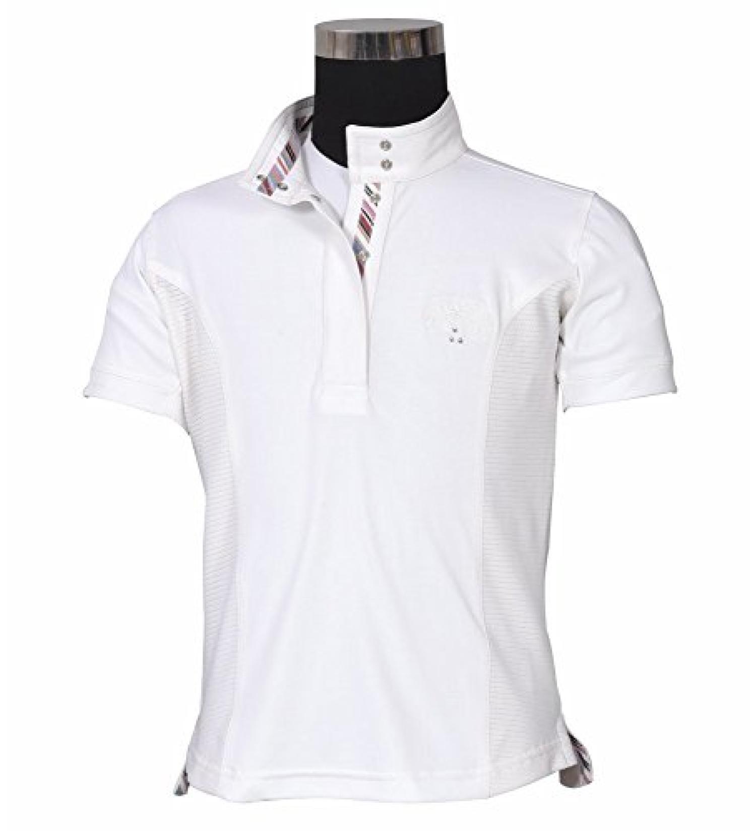 Equine Couture Children's Cara Short Sleeve Show Shirt | Color - White | Size - Small