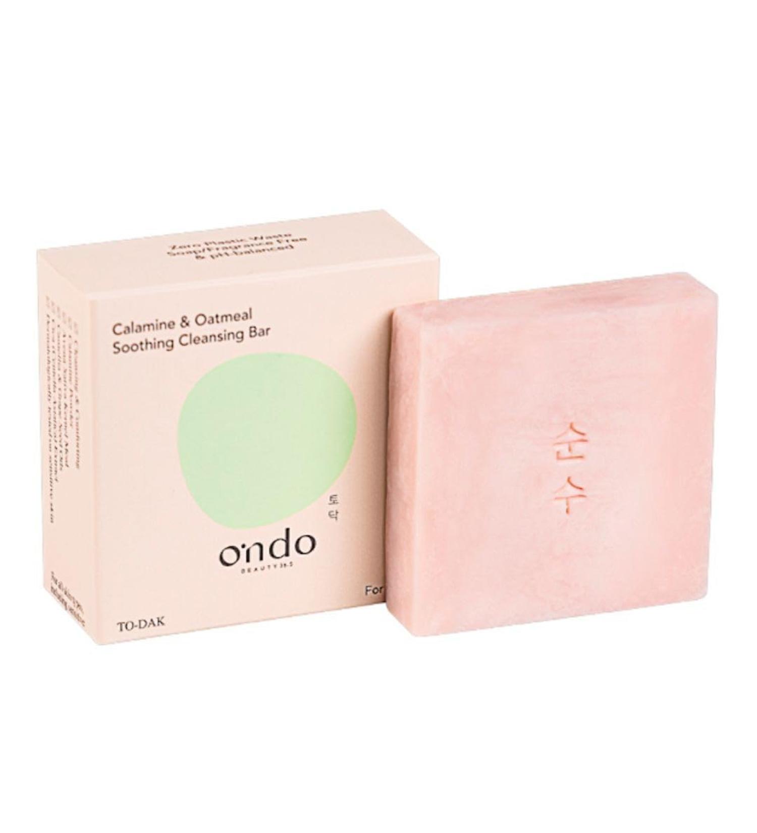 MiiN Cosmetics Ondo Beauty 365 Calamine & OATMEAL SOOTHING CLEANSING BAR the solid cleanser with calamine and oatmeal for face and body pH balanced 70 g