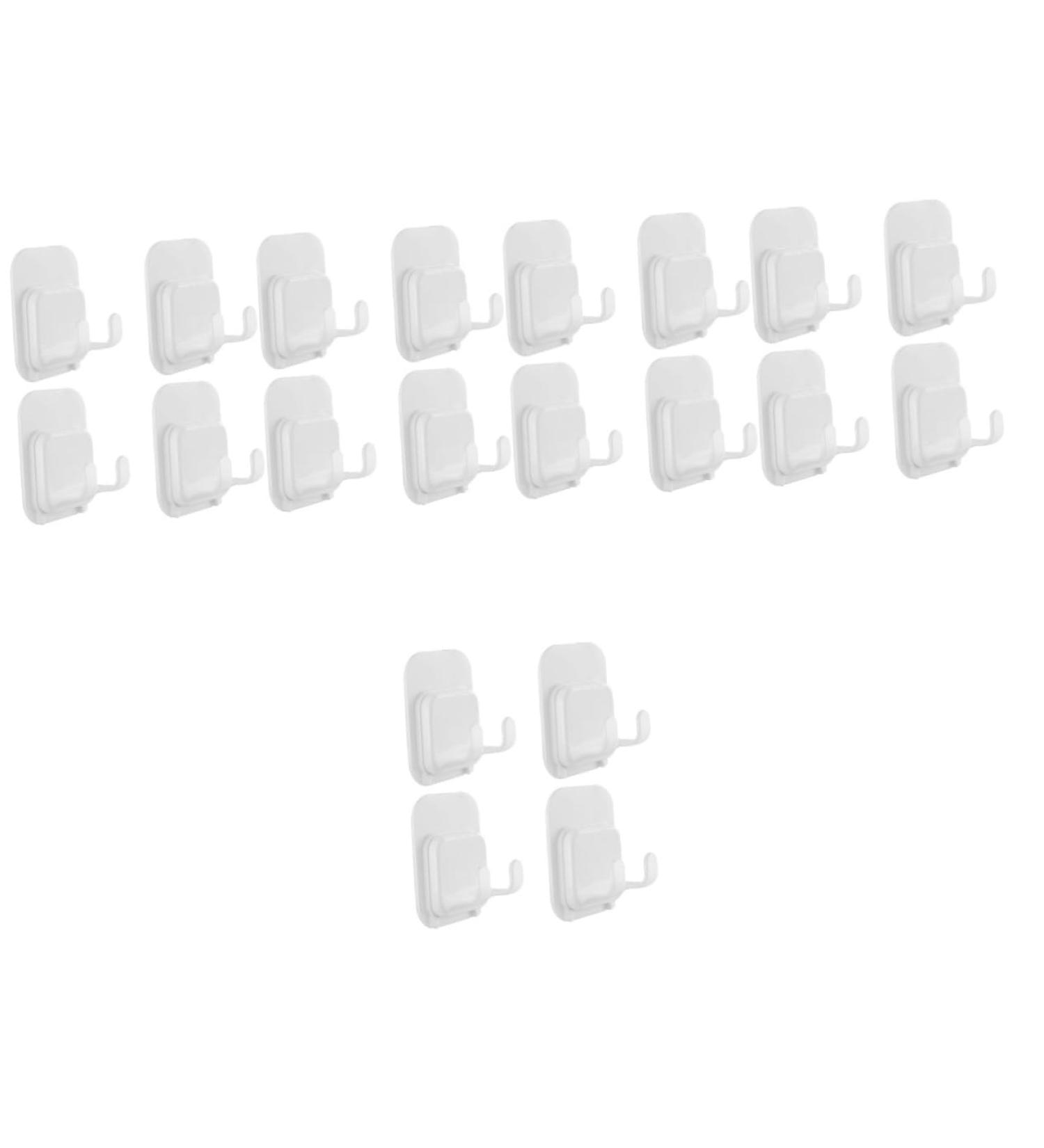 Uonlytech 20-Piece Adhesive Hooks for Mains Plug & Razor Stand - Durable Sticky Wall Holders & Shaving Hook Hangers for Easy Organization - Buy Online on GoSupps.com