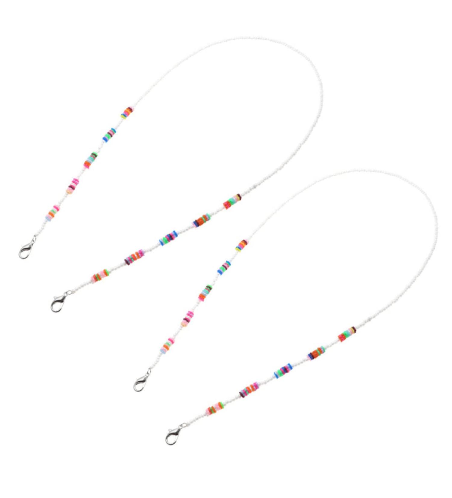 HAPINARY 2pcs Mask Anti-Drop Chain Shot Glasses - Custom Polymer Clay Sunglasses for Kids | International Shipping Available - Buy Online on GoSupps.com