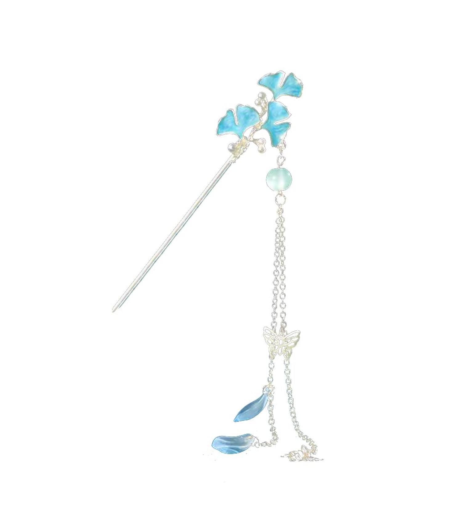 URFEDA Chinese Hair Stick Ginkgo Biloba Butterfly Hair Sticks Flowers Hair Clips Shiny Metal Hair Sticks Fashion Hair Stick Rhinestone Hair Chopsticks Vintage Hair Stick for Women and Girls - Buy Online on GoSupps.com