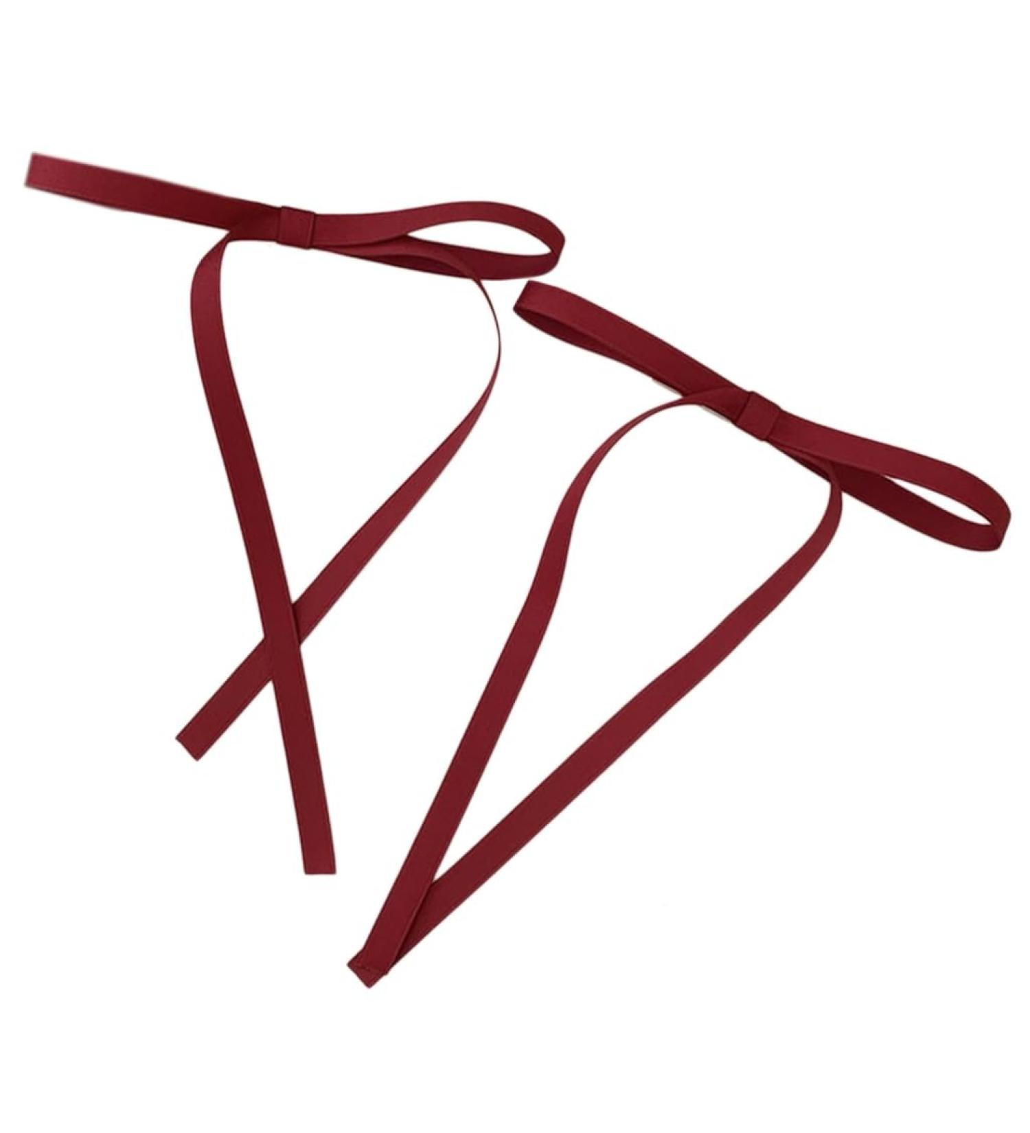 JSGHGDF Ribbon Hair Clip Long Ribbon Hairpins Sweet Hairclips Hair Barrettes for Women Side Styling Red pair - Buy Online on GoSupps.com