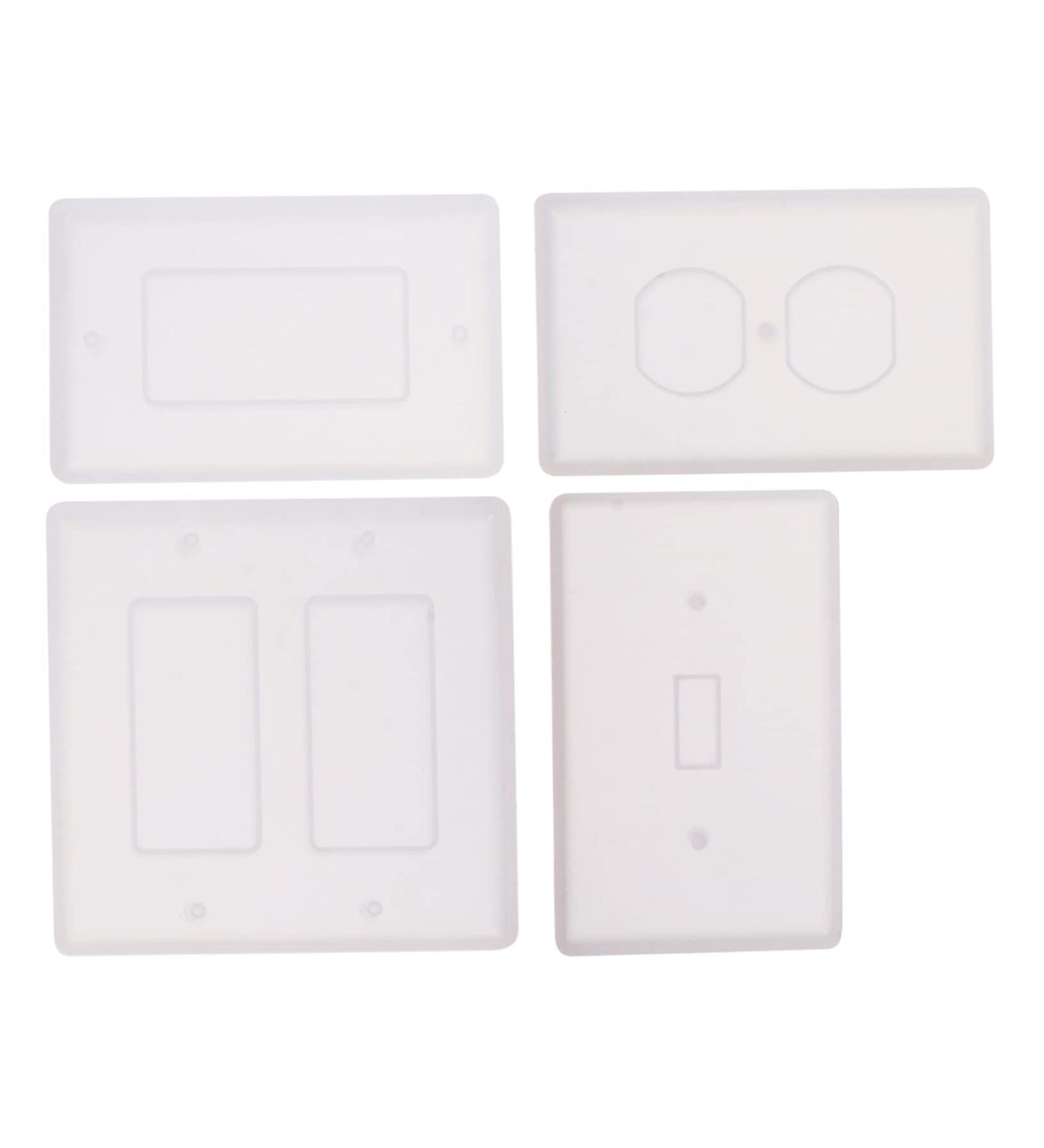 STOBOK 4pcs Switch Panel Mold Silica Gel Silicone Mold Epoxy As Shown 12.1X11.9X0.7CM - Buy Online on GoSupps.com