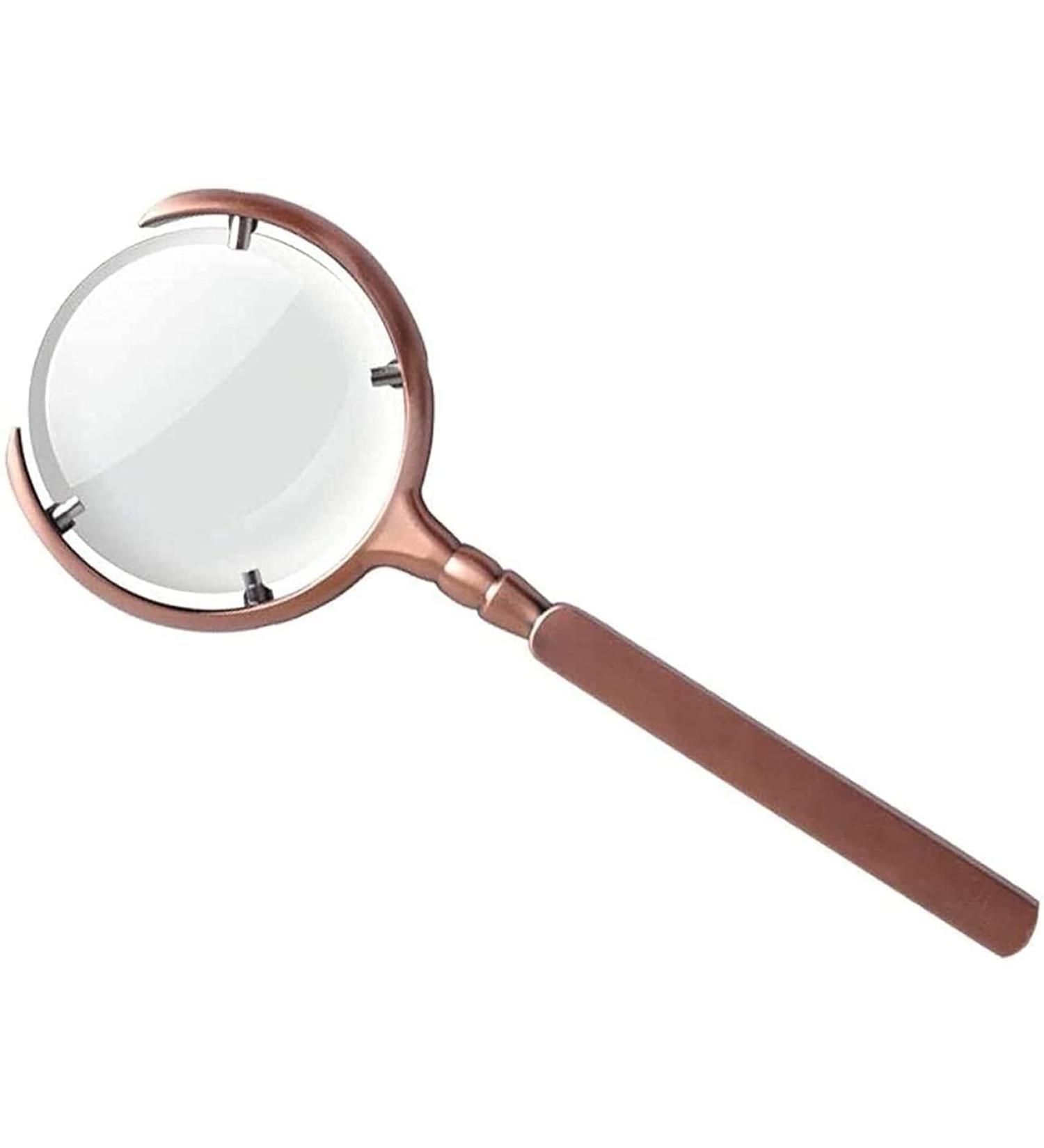 Magnifying Glass 10 Times Non-Lighted Optical Lens HD Stainless Steel Handheld Magnifying Glass Magnifier Interesting Lofty Ambition - Buy Online on GoSupps.com