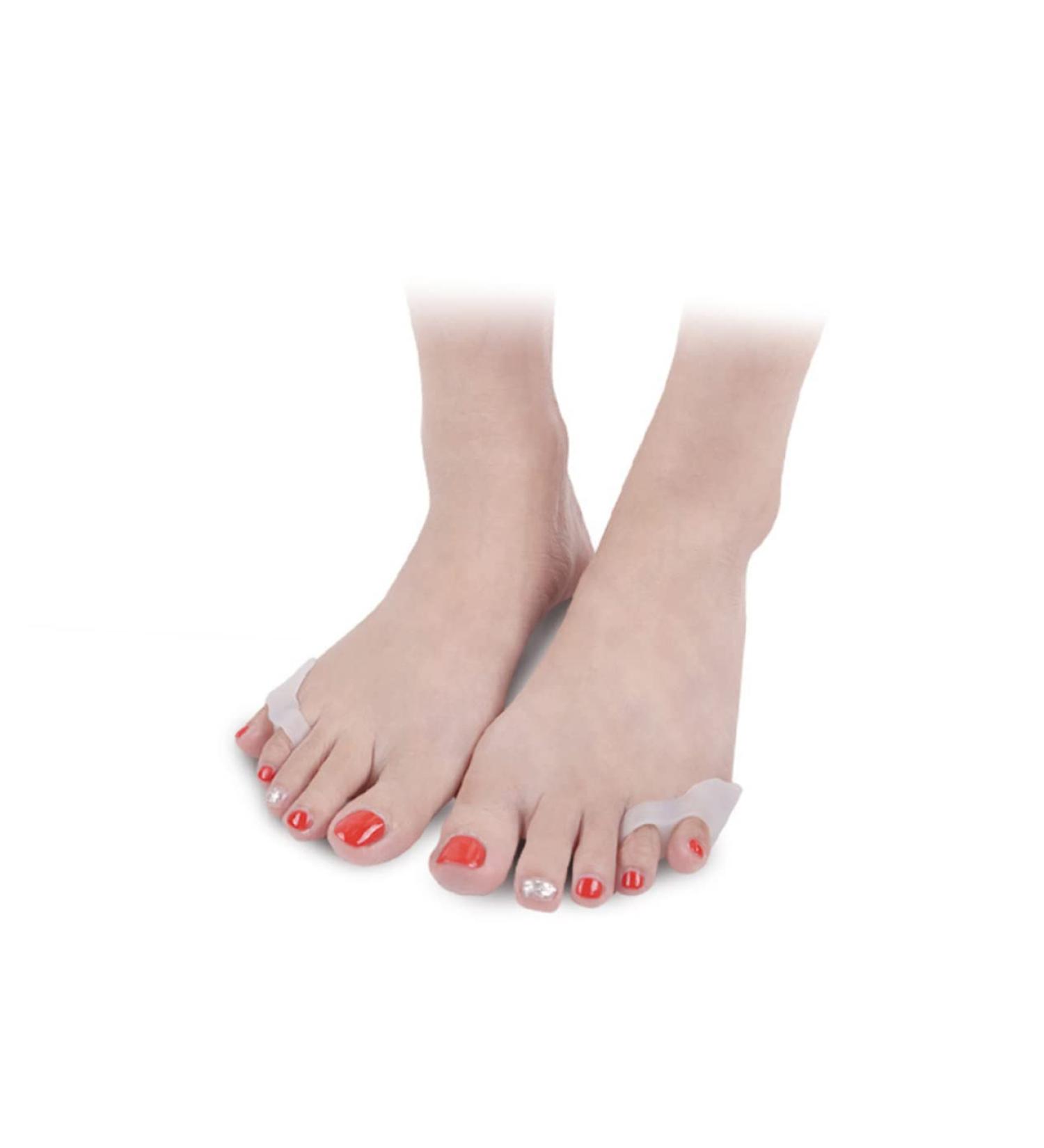2pcs Silicone Gel Curly Gel Tailors Bunion Toe Spreaders - Bunions & Hammer Toe Separators for Orthotic Straightening and Protection - Men's Isolation - Buy Online on GoSupps.com