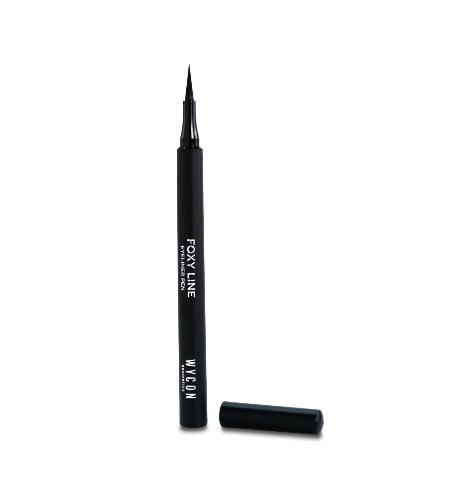 WYCON cosmetics WYCON cosmetics - FOXY LINE EYELINER PEN - Black eyeliner pen with extra black felt tip precise line