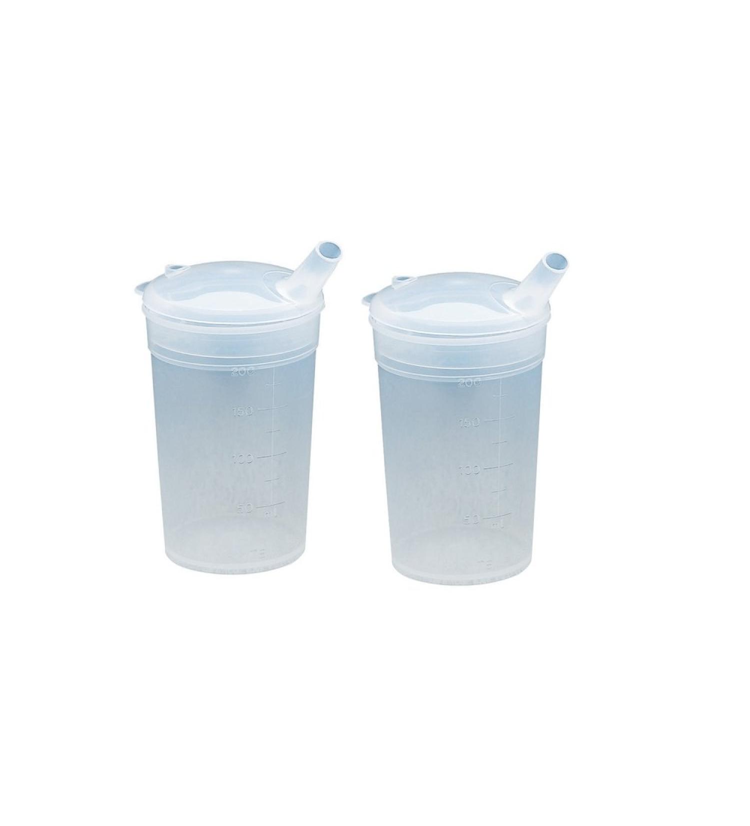 NRS Healthcare Feeding Cup Beaker and Lid with Narrow Spout 3 mm Spout