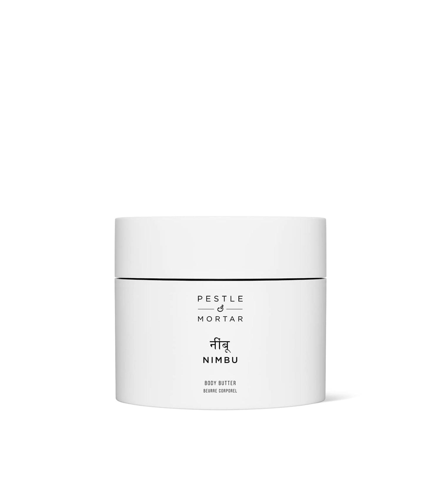 Pestle & Mortar Nimbu Body Butter - Hydrating Citrus Cream Moisturizer with Shea Butter | Nourishing & Ceramide-Enriched | 200g for Normal to Dry Skin - Buy Online on GoSupps.com