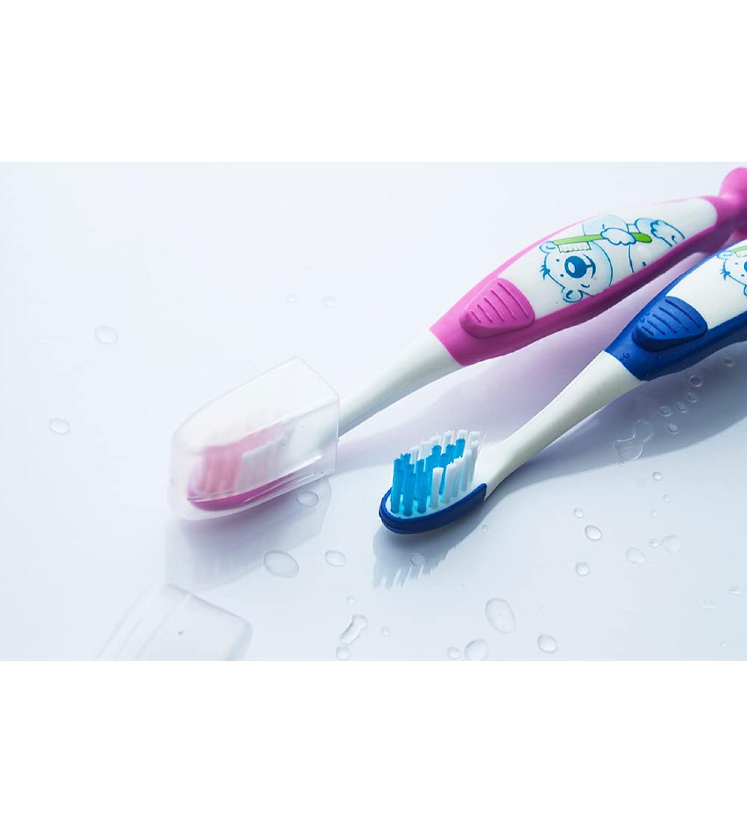 THIENEL 20355 Toothbrushes with suction cup motif Otto pink (pack of 12)