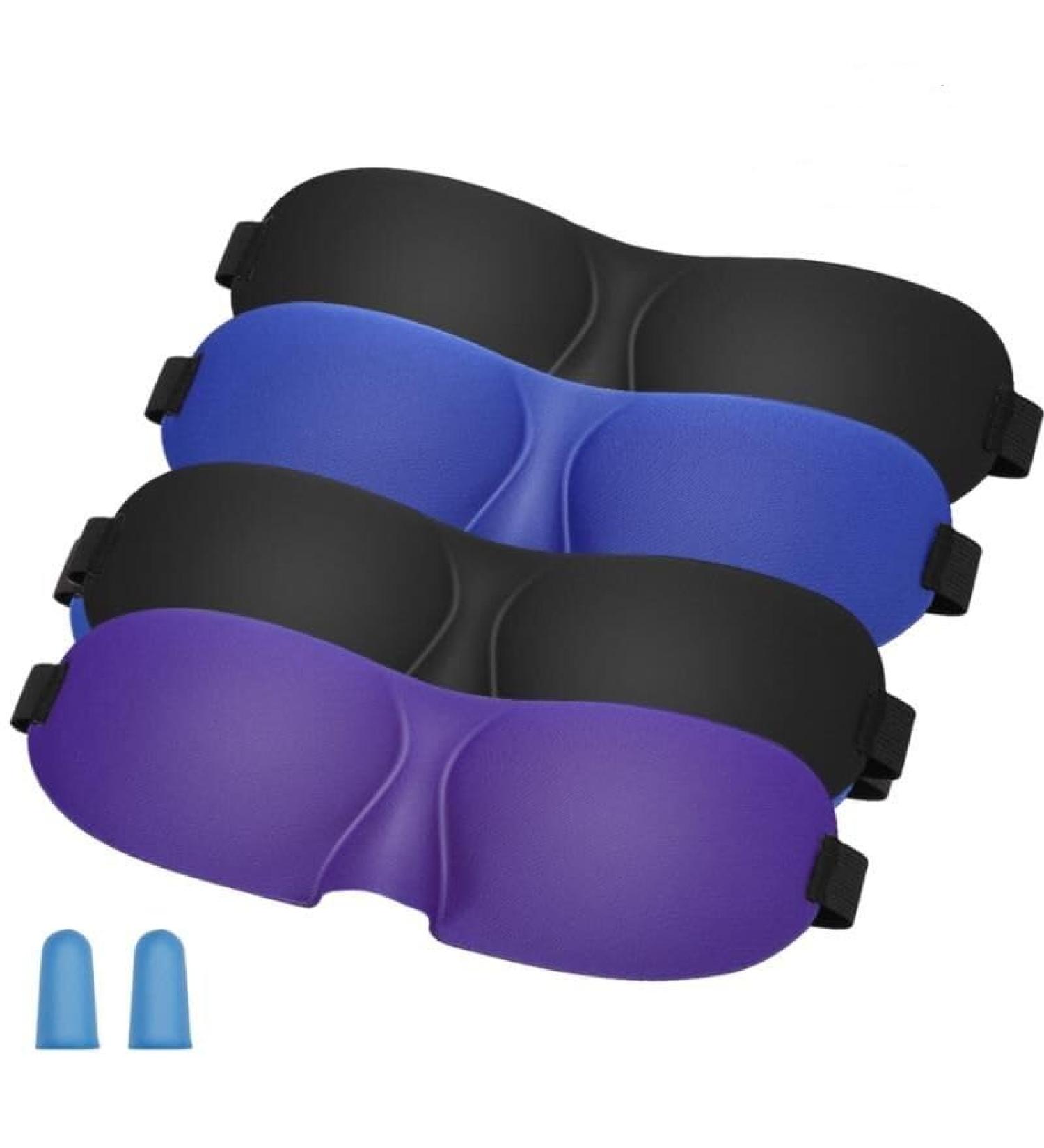 4 PCS Upgrade Sleep Eye Mask - Comfortable Adjustable 3D Contour Blindfold for Women - Perfect for Travel & Airplane Use - Buy Online on GoSupps.com