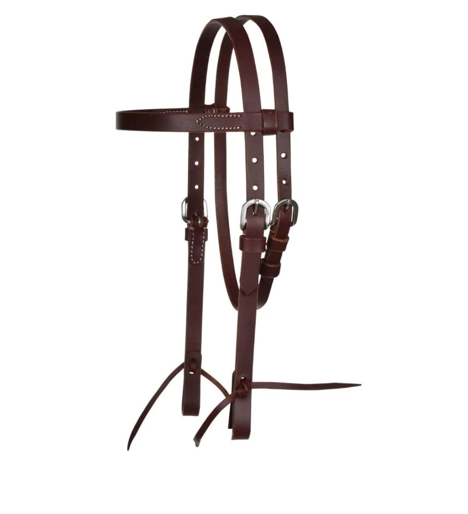 Tack Shack of Ocala- Reinsman Circle Y Pony Classic Browband Headstall, Pony Headstall, Latigo Headstall, Pony Bridle, Leather Pony Headstall, Leather Headstall, Western Headstall, Headstall for Pony