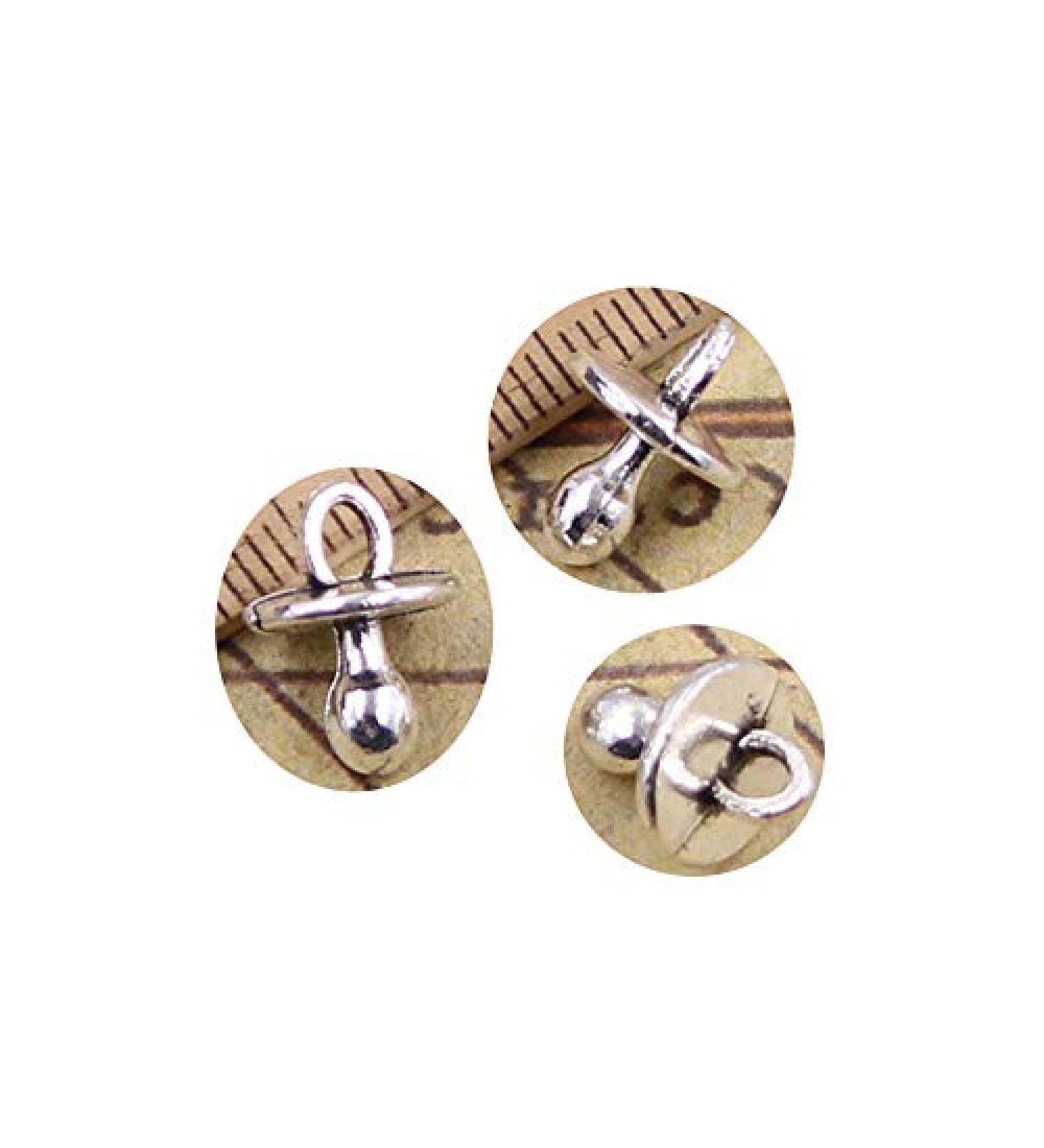 30pcs Charms baby pacifier binky teether 13x10x10mm Pendants Antique Making DIY Handmade Jewelry ancient silver