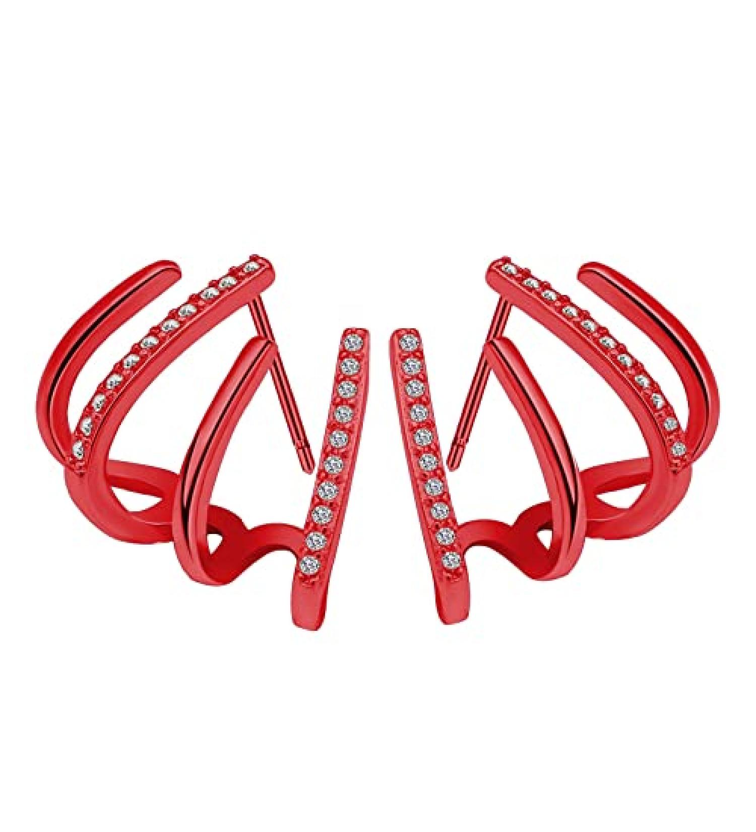 Needle Earrings for Girl Wrap Stud Ear Cuff for Women Earring Cuff Stud Ear Cuffs Hoop Purple Dangle - Buy Online on GoSupps.com