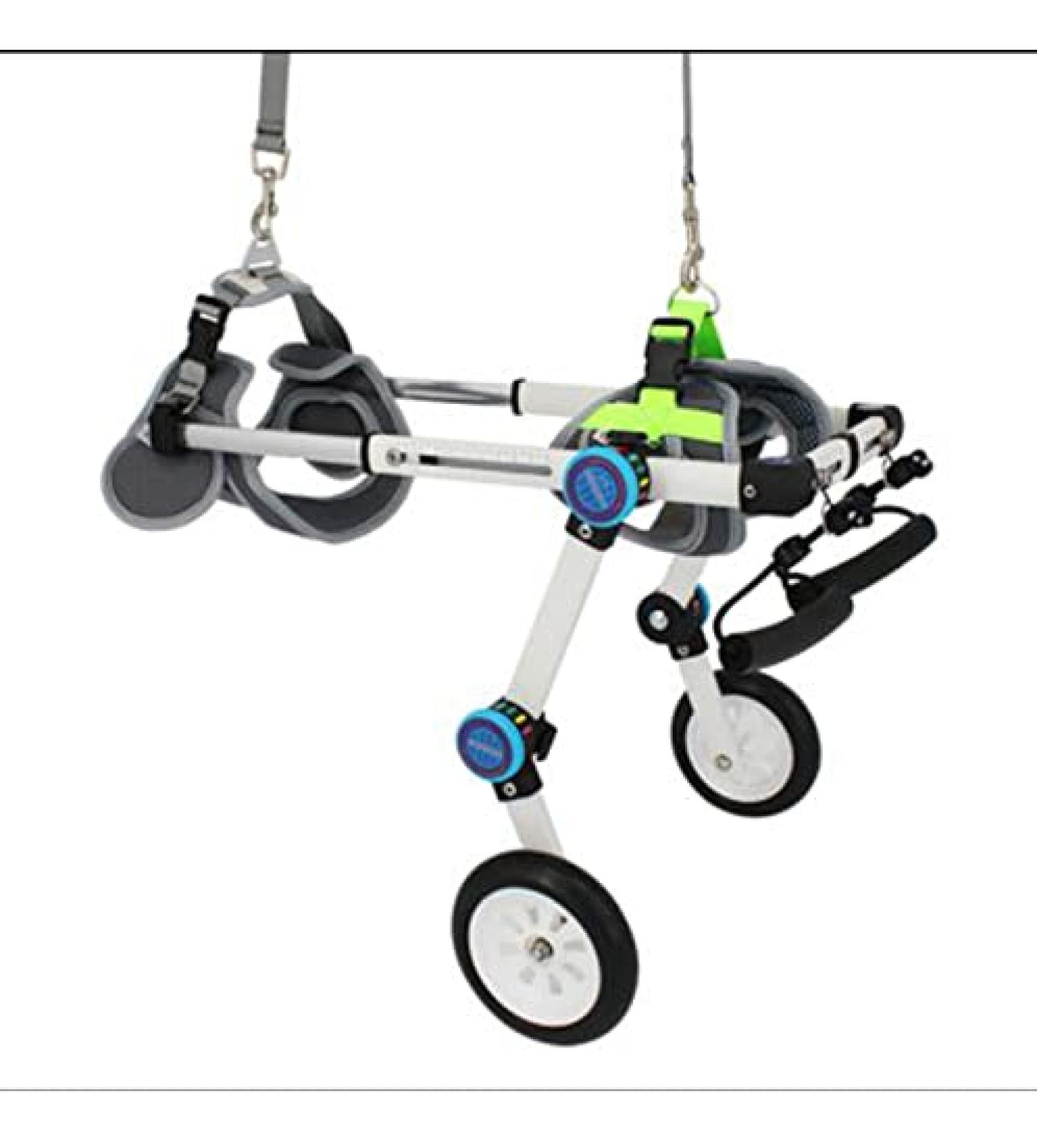 Adjustable Dog Cart/Wheelchair Fordable Dog Wheelchair for Back Legs Assist Small Pets with Paralyzed Hind Limbs to Recover Their Mobility A XXS - Buy Online on GoSupps.com