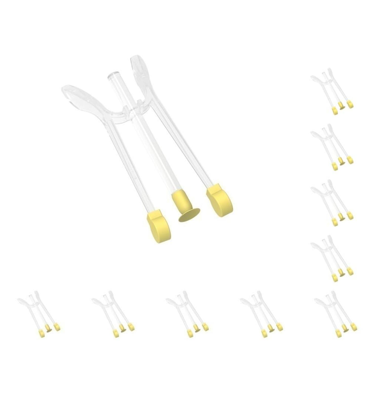 Contact Lens Remover Tool - Reusable Colored Silicone Slide with Storage Case | 10 Pieces Yellow Applicator & Suction Cup Accessories - Buy Online on GoSupps.com