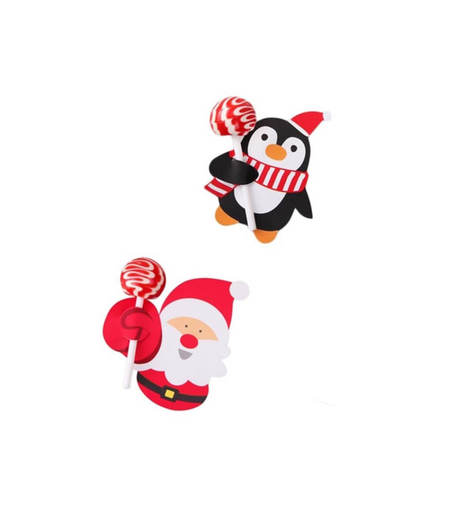 WHAMVOX 50 Pieces Candy Lollipop Decoration Candy Lollipop Decorations Christmas Card - Buy Online on GoSupps.com