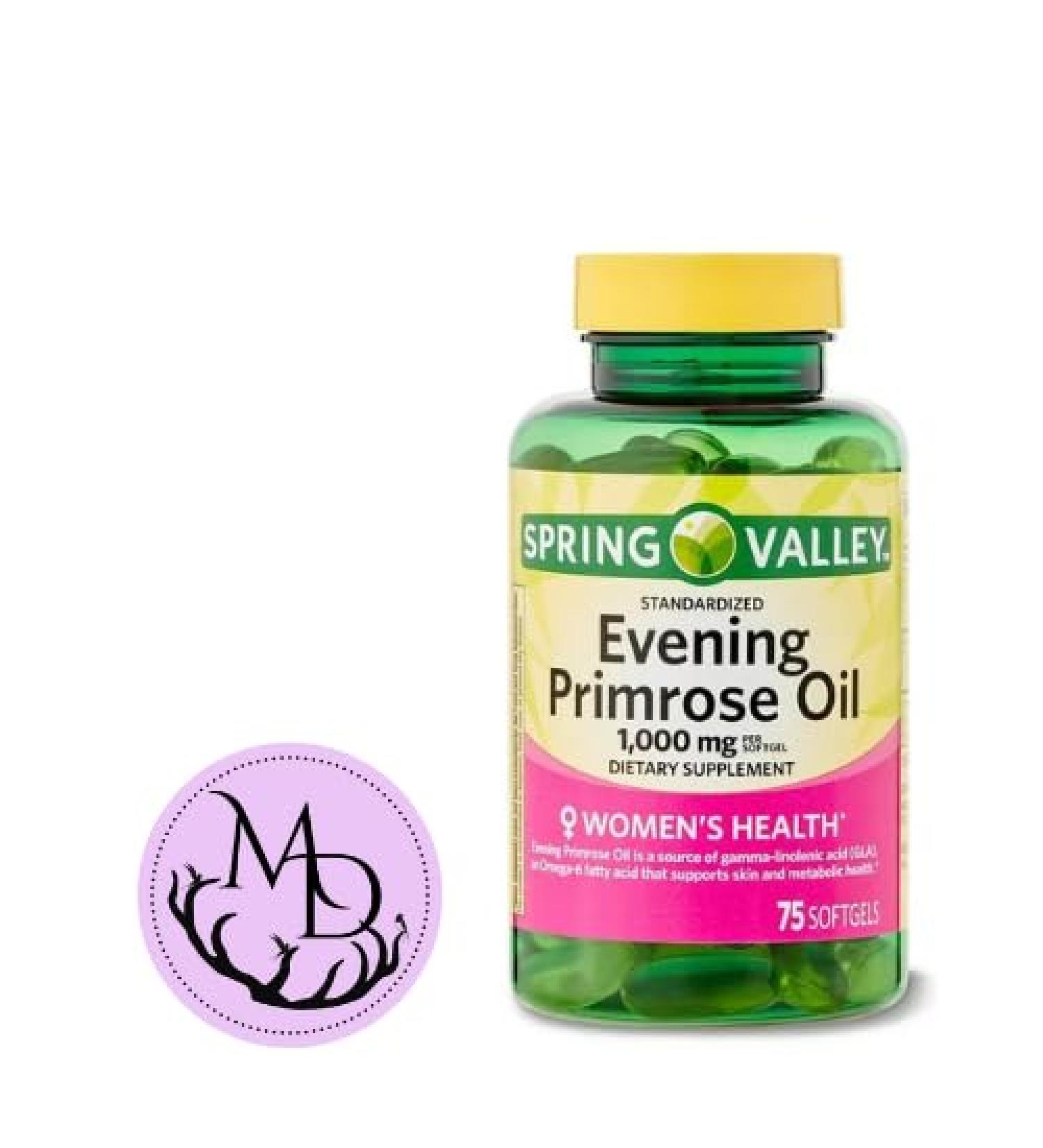Generic Spring Valley Women's Health Evening Primrose Oil Softgels 1000mg 75 Count+ DRI Store Sticker - Buy Online on GoSupps.com
