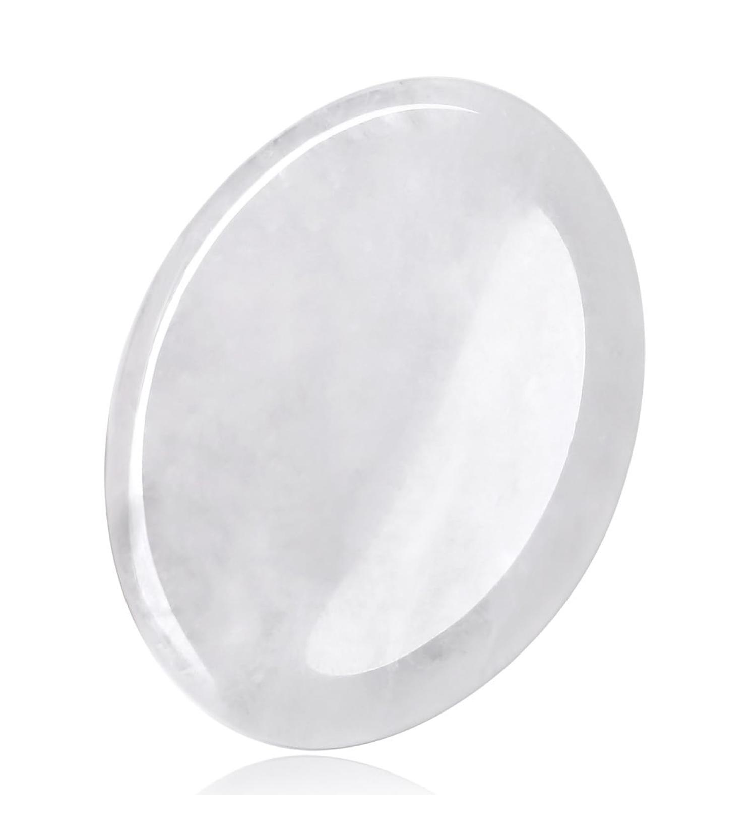 Buy Bergkristall Three Sure Stone Crystal White Oval Nature Gemstone for Wiccan Reiki Healing Stress Relief & Fortune Telling | International Shipping Available - Buy Online on GoSupps.com