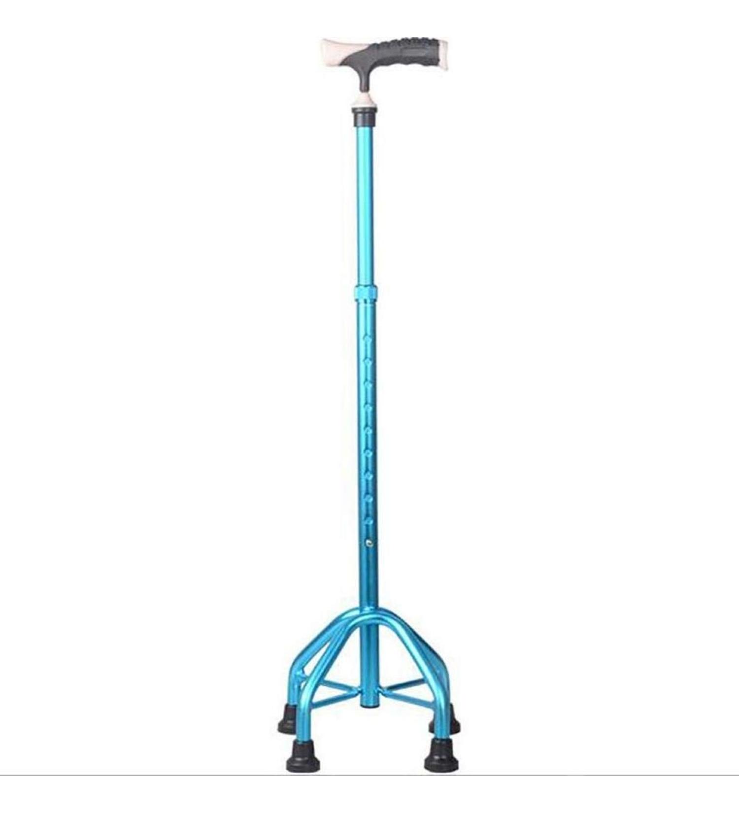 Old Man's Crutches Telescopic Four-Footed Sticks Small Corners Anti-Skid Adjustment Ultra-Light Walking Walkers Interesting Bathing in Sunlight