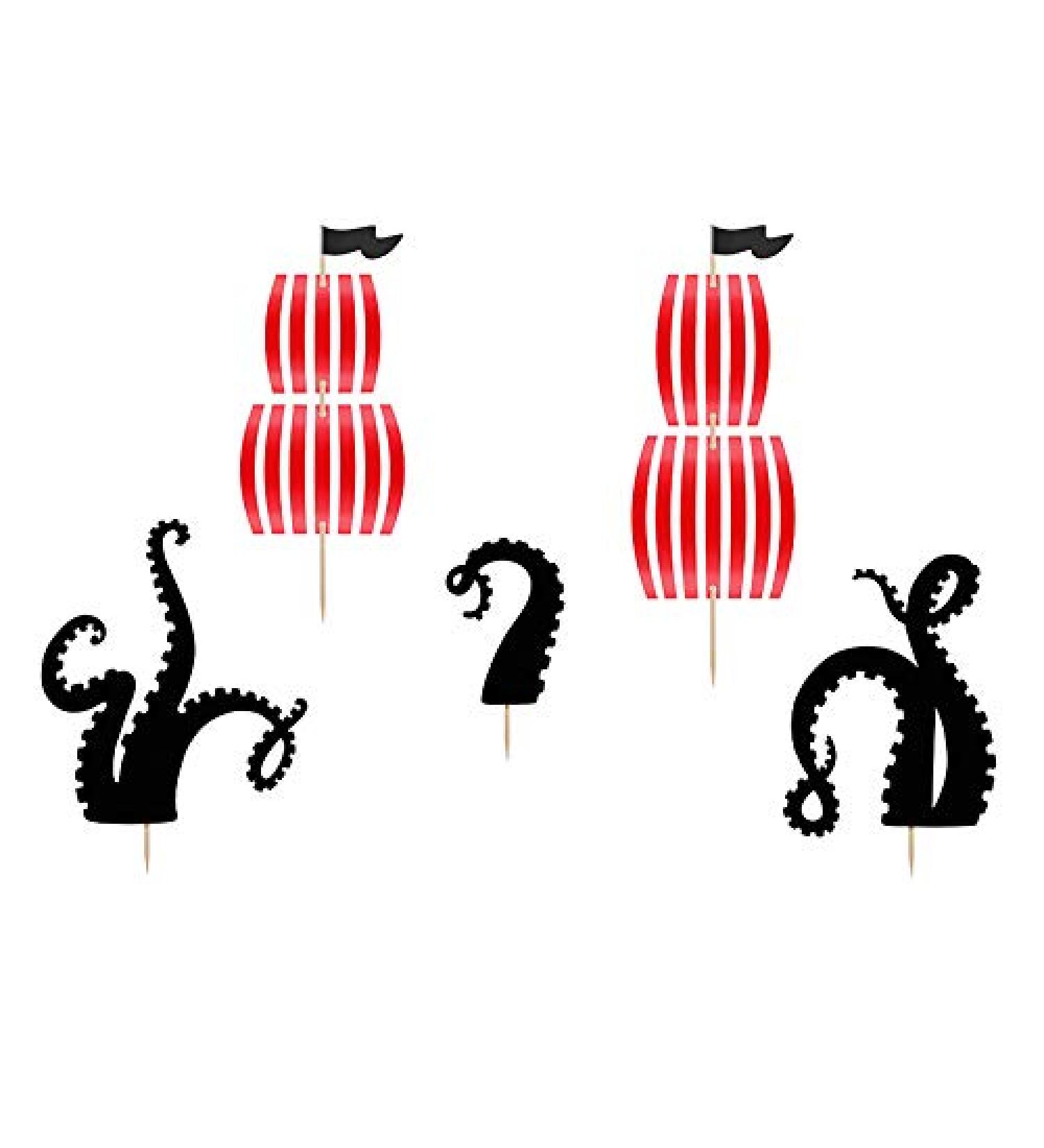 Schnooridoo Cake Topper Cake Decorating Cake Decoration Wedding Birthday (Set Pirate)