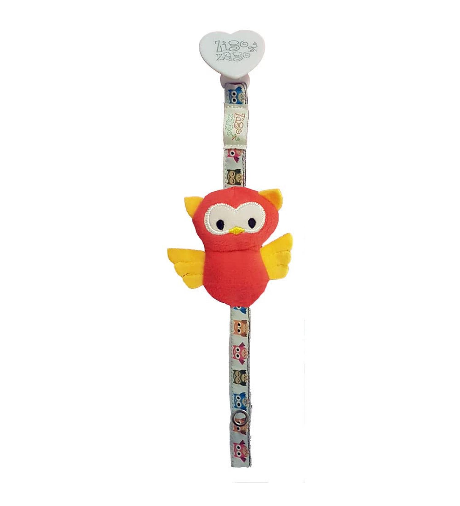 Zigozago Pacifier Chain with Plush Howler | International Shipping Available - Buy Online on GoSupps.com