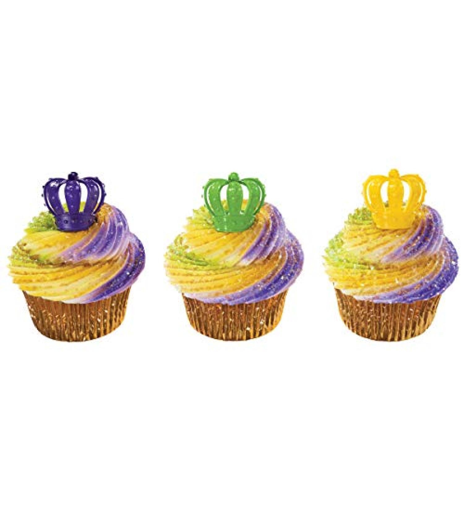 Kings Crown Mardi Gras 3D Cupcake Topper Rings - Buy Online on GoSupps.com