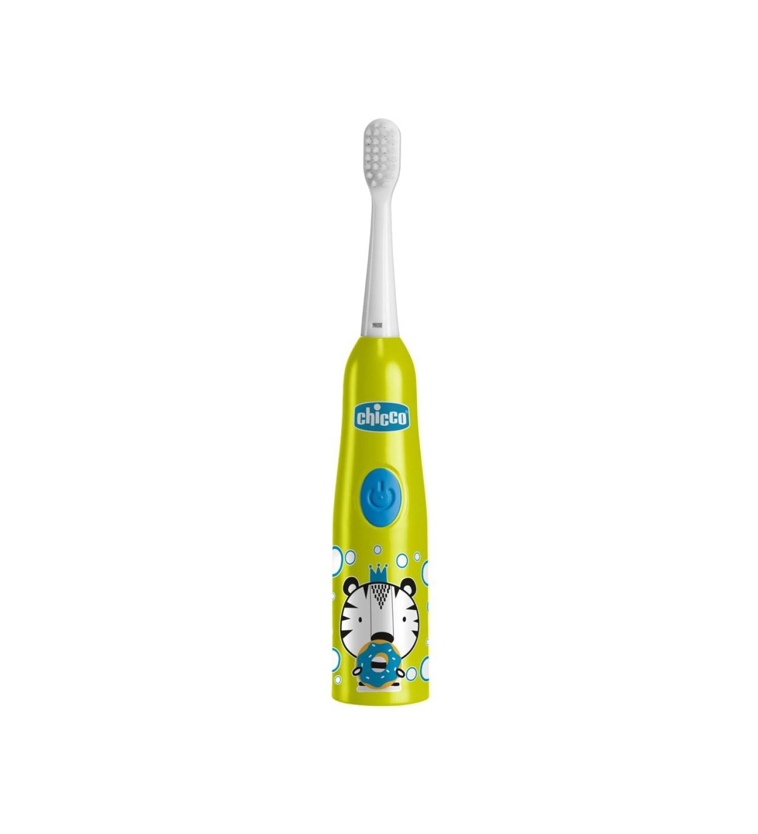 Chicco Children's Electric Toothbrush - Soft Bristles Gentle Vibrating Head for Ages 3+ International Shipping Available - Buy Online on GoSupps.com