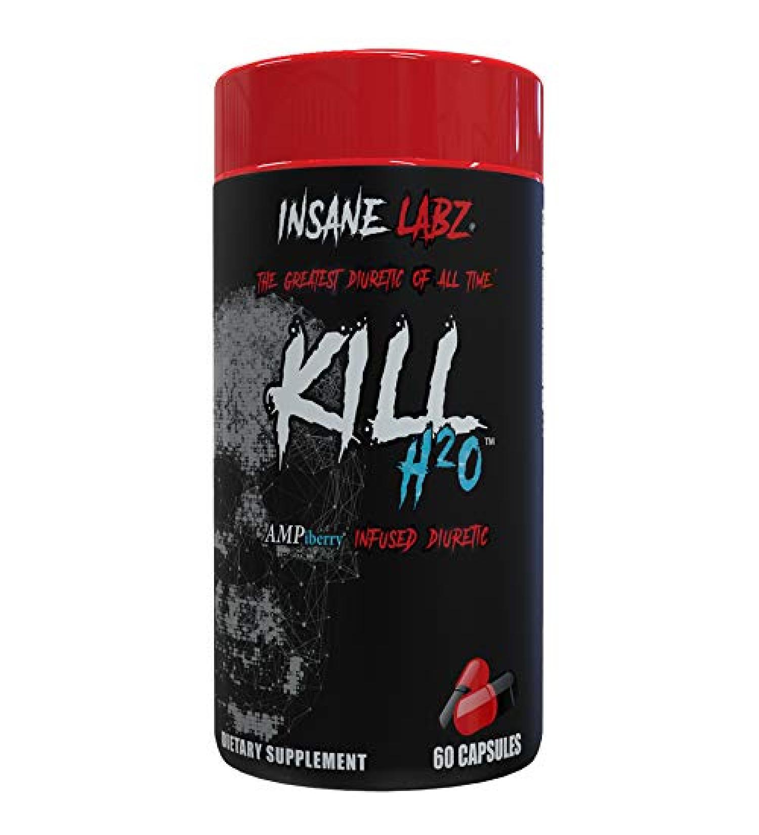 Insane Labz Kill H20 Diuretic with Dandelion Root & Green Tea Extract - Bloating Relief & Water Retention Reduction - 20 Servings - Buy Online on GoSupps.com