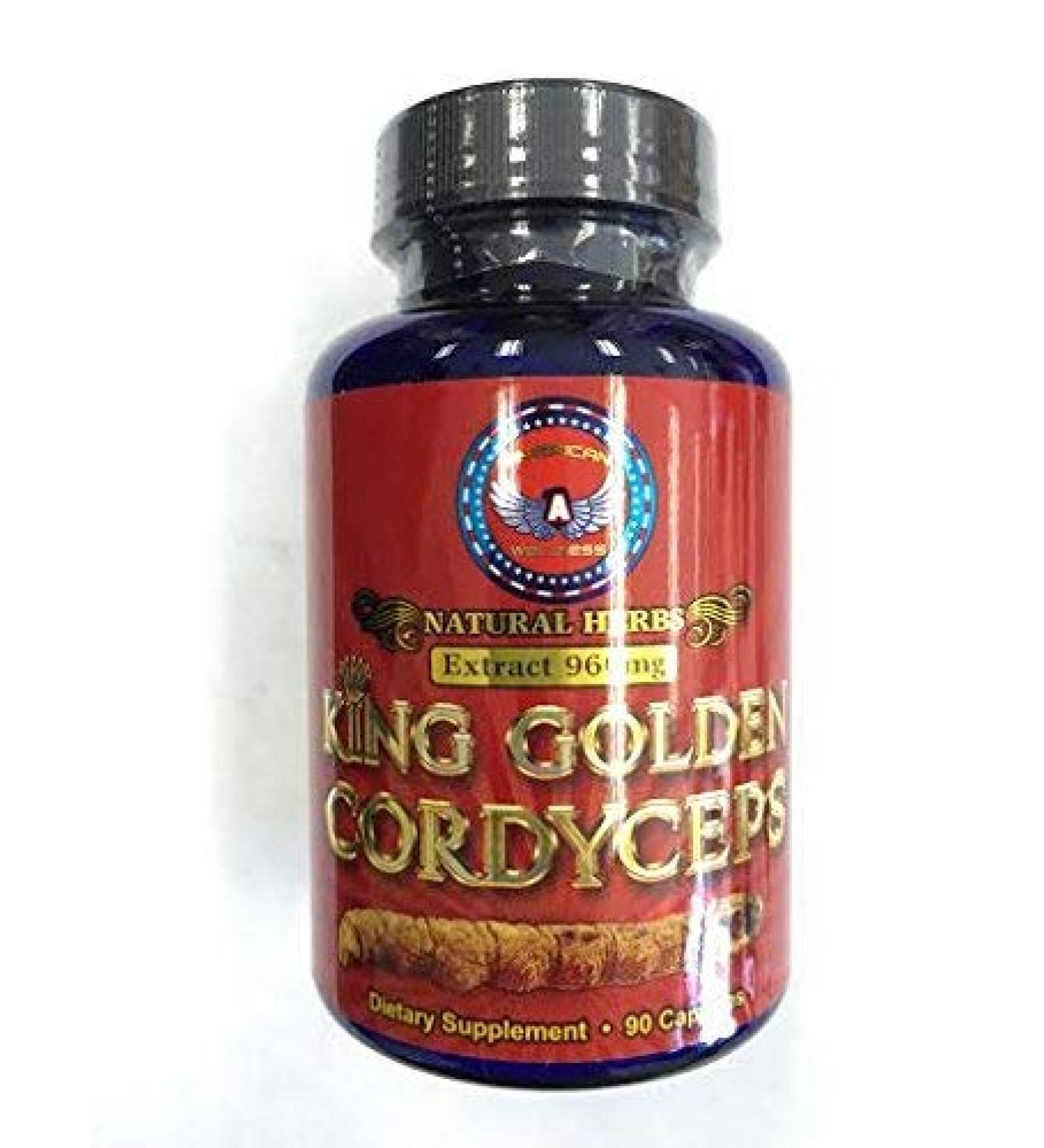 King Golden Cordyceps - 90 Capsules - Buy Online on GoSupps.com