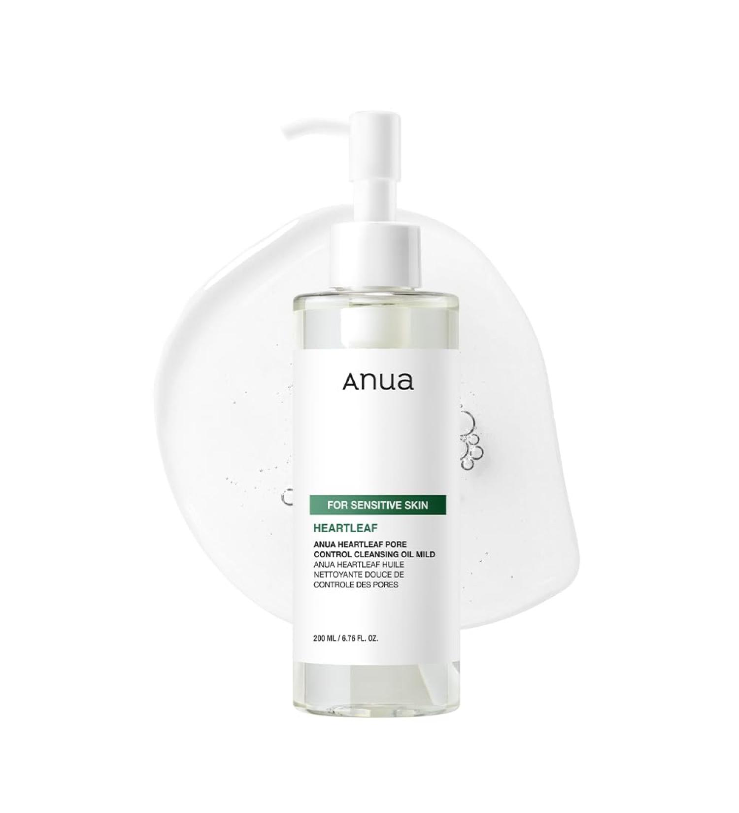ANUA Huile Nettoyante Pour Le Visage Heartleaf Nettoyant Doux Pour Peaux Sensibles D maquillant Et Anti-Points Noirs 200 Ml - Buy Online on GoSupps.com